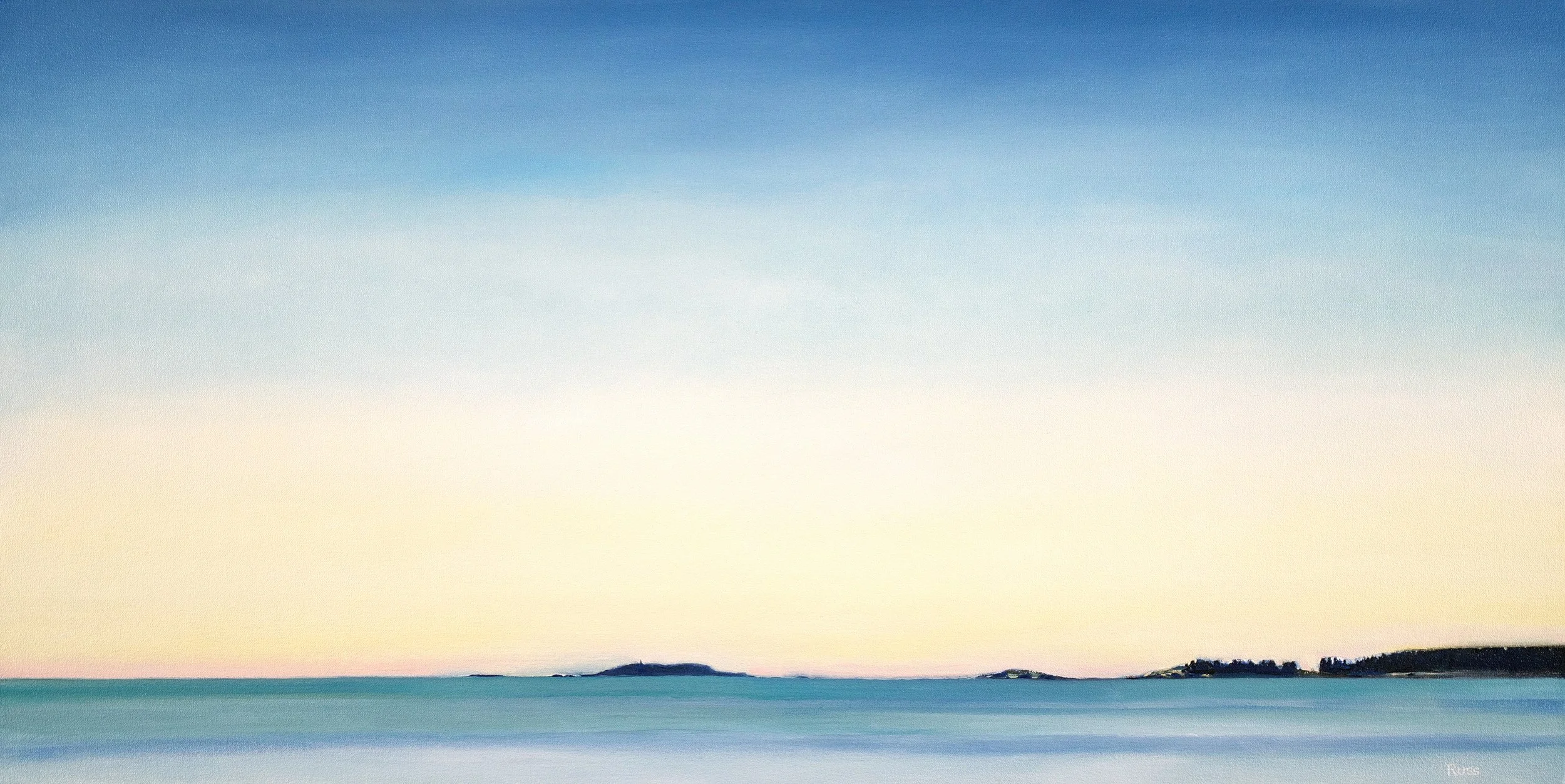 Matthew Russ, View from Hendricks Head, 2024, Oil on Canvas, 20" x 40"