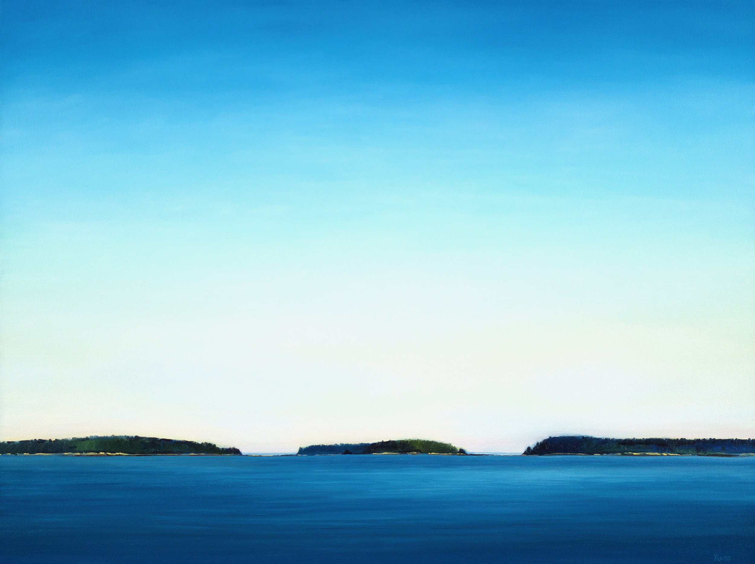 Matthew Russ, Muscle Ridge Islands, 2022, Oil on Canvas, 30" x 40"
