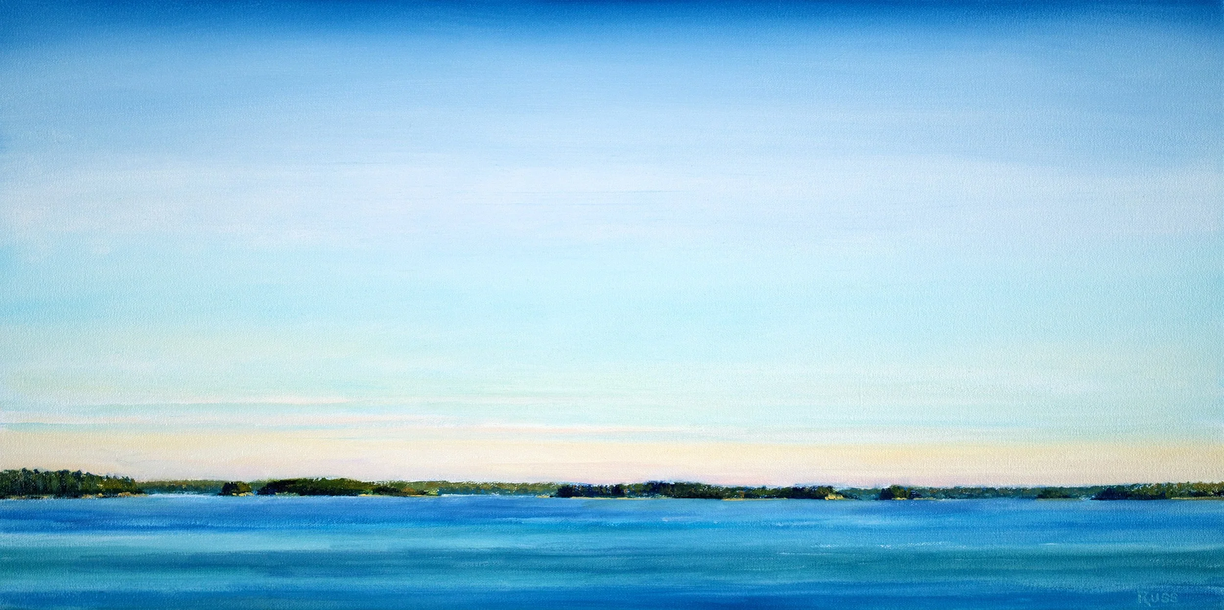 Matthew Russ, East Penobscot Bay, 2026, Oil on Canvas, 12" x 24"