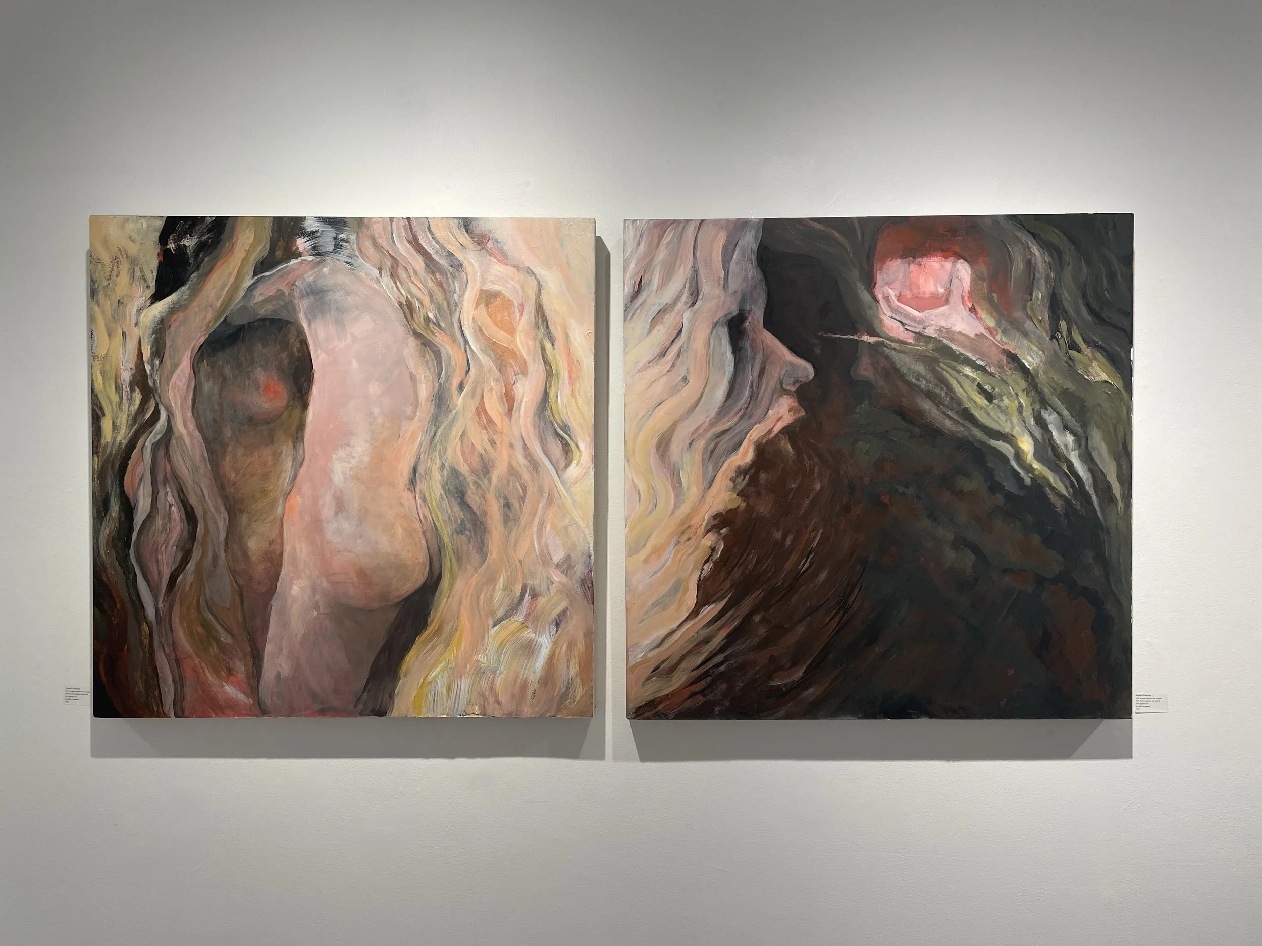  Abigail Wamboldt   Your tongue against my tongue    Your heart against my heart    You against me   Acrylic on panel  2021 