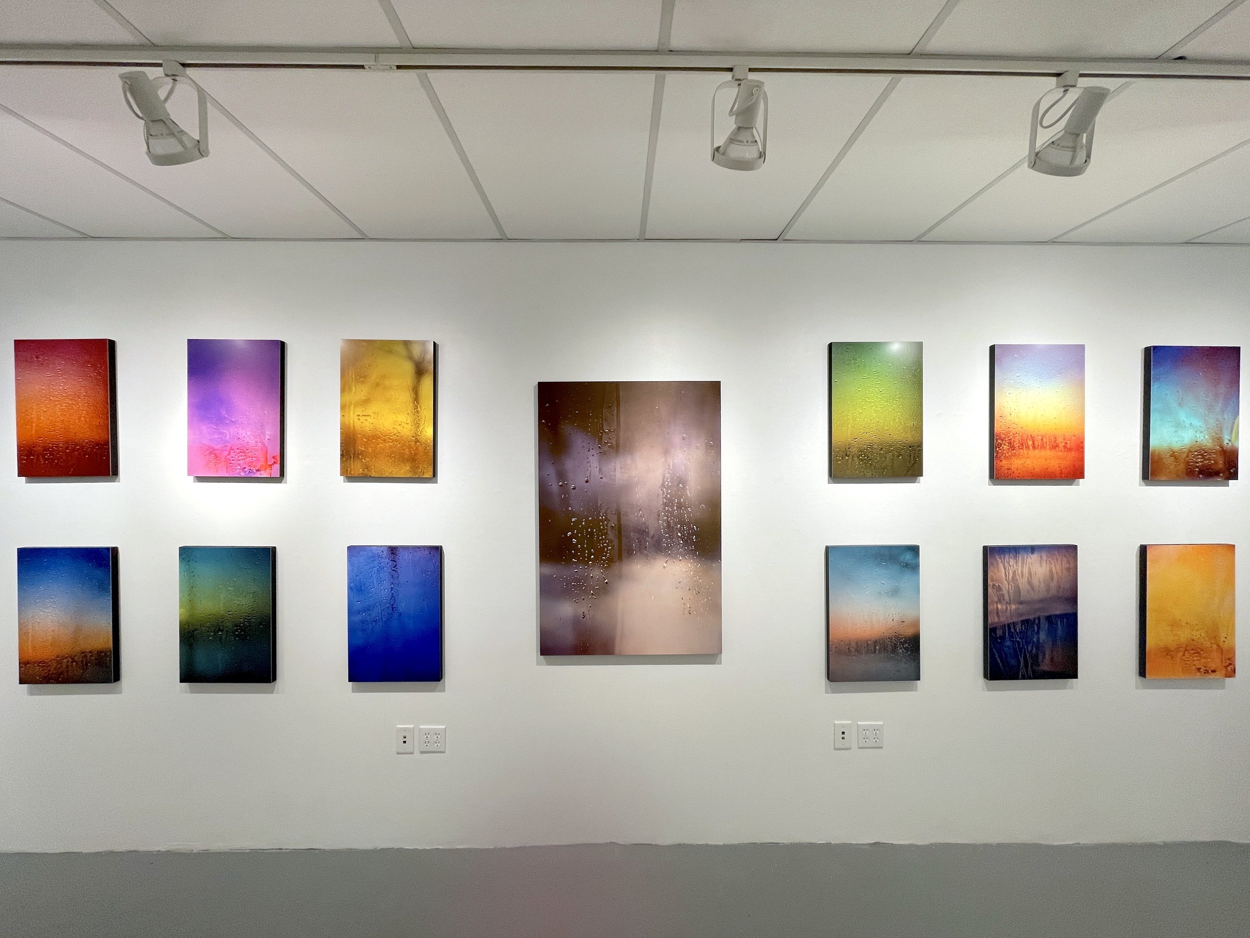   Windows  by Barbara Crane   Pictures of light and water   Lens Based - dye bond printed on aluminum&nbsp;  2021&nbsp;&nbsp;  &nbsp;   Short Arc&nbsp;   &nbsp;   Gaslight   &nbsp;   First Light   &nbsp;   Poleward Sky   &nbsp;   Dichromatic Spectra 
