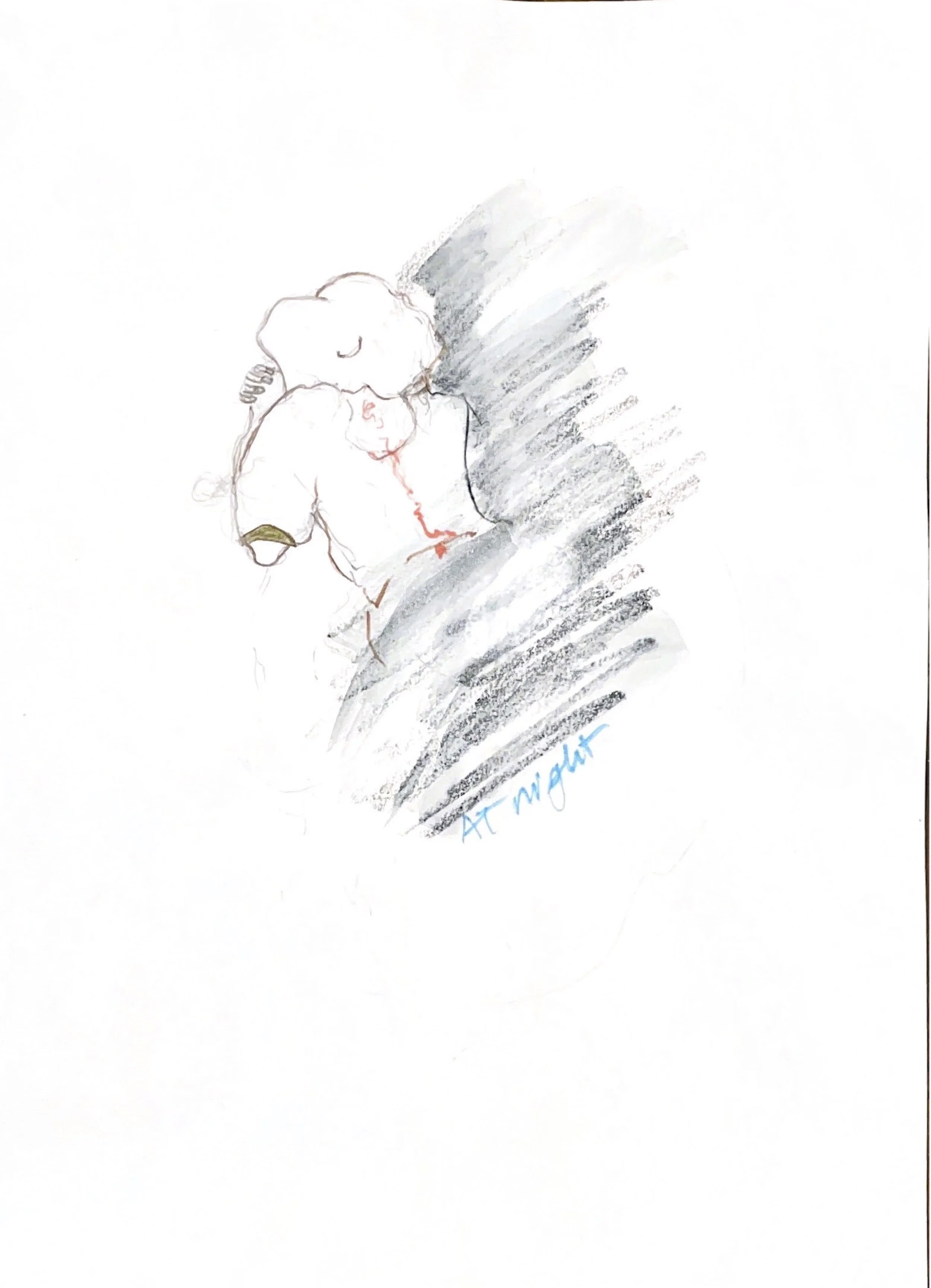 At Night by Uli Brahmst 2018, colored pencil .jpg
