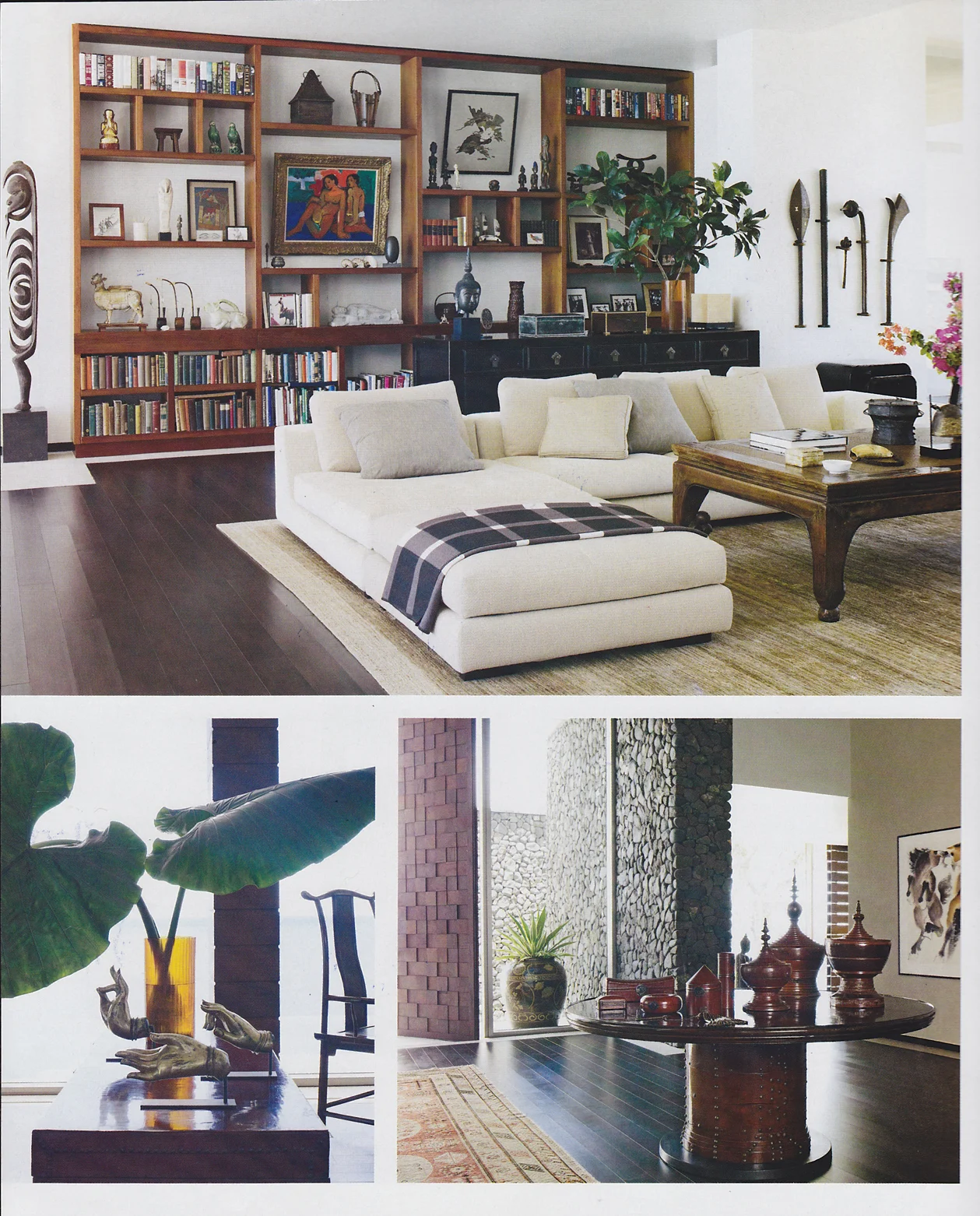 Interior views of the Library and the Great Hall