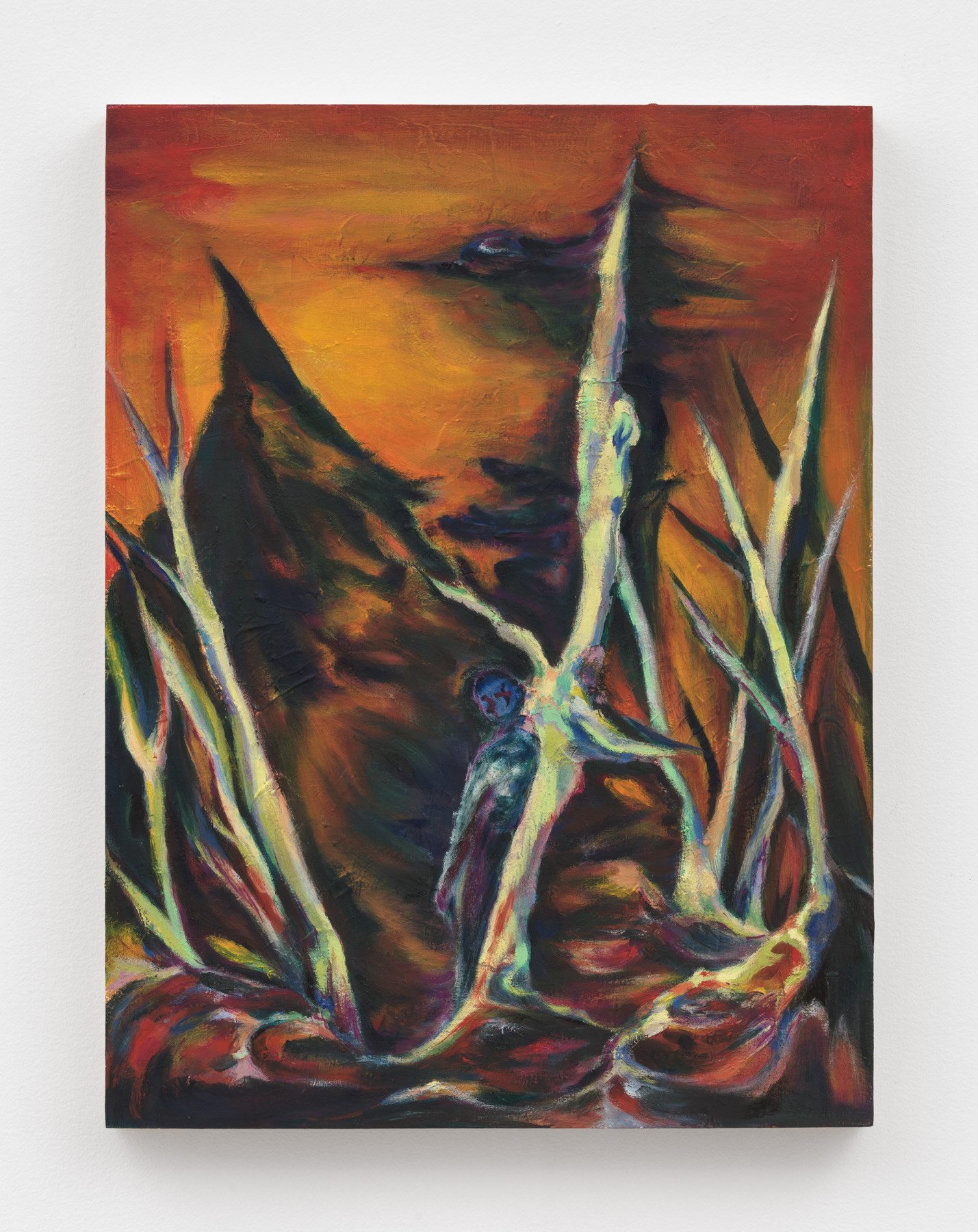 Night Watching , 2023 Oil on panel, 24” x 18”