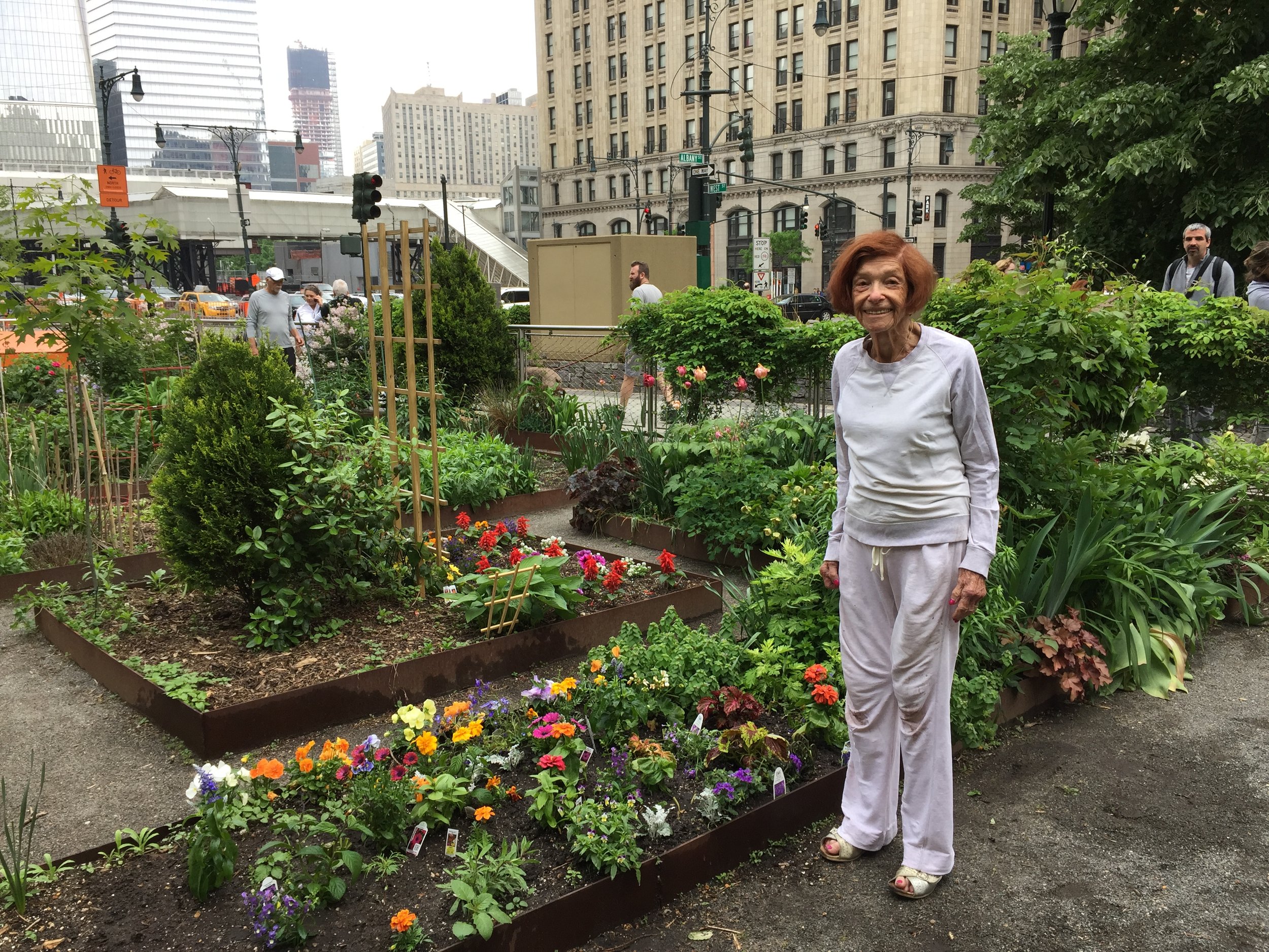 Shirley Feinberg Enjoying Her Beautiful Garden