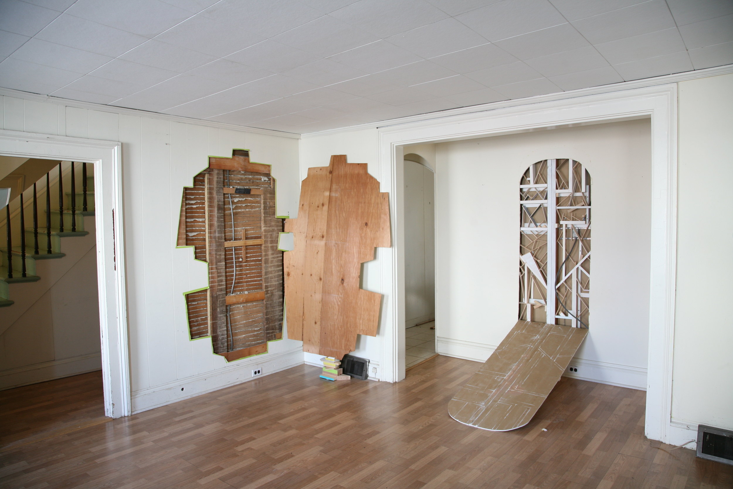   Reveal II  &amp;  Reveal III , 2015 "Interventions II" curated by Isidro Blasco. Site-specific architectural interventions, Hudson, NY 