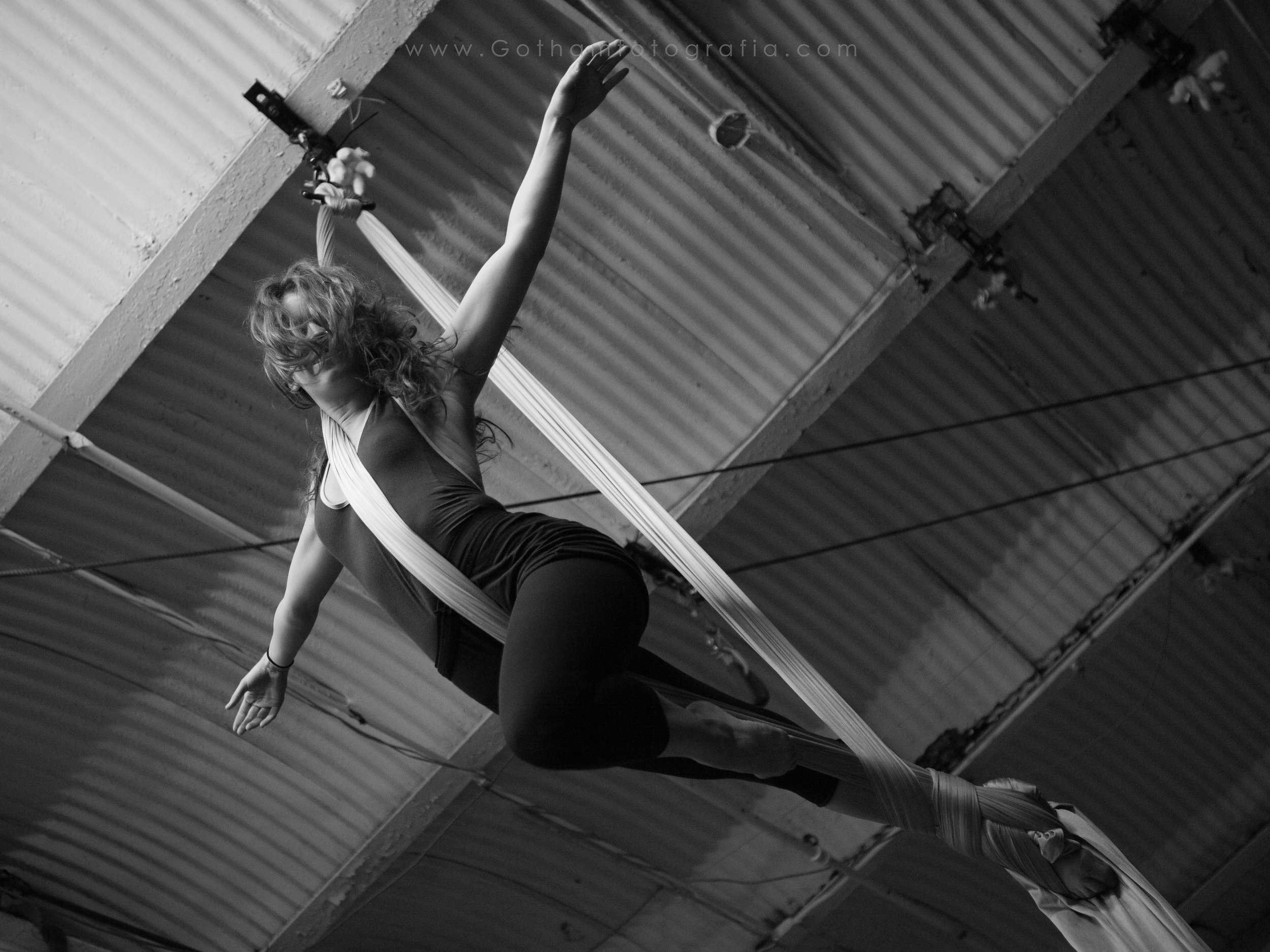 Katherine Gorsuch aerial Silks at the Muse,  Brooklyn