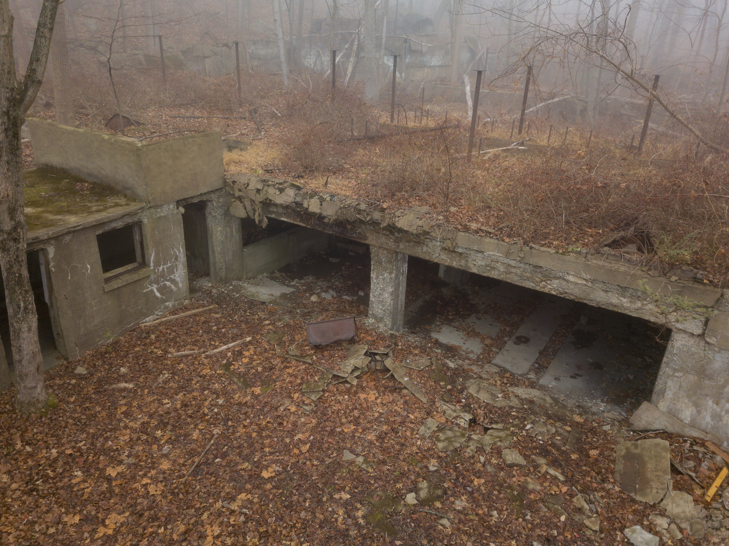 Main Ruin - locations here: window short wall hallway main room darkroom rooftop - all locations are different from each other.