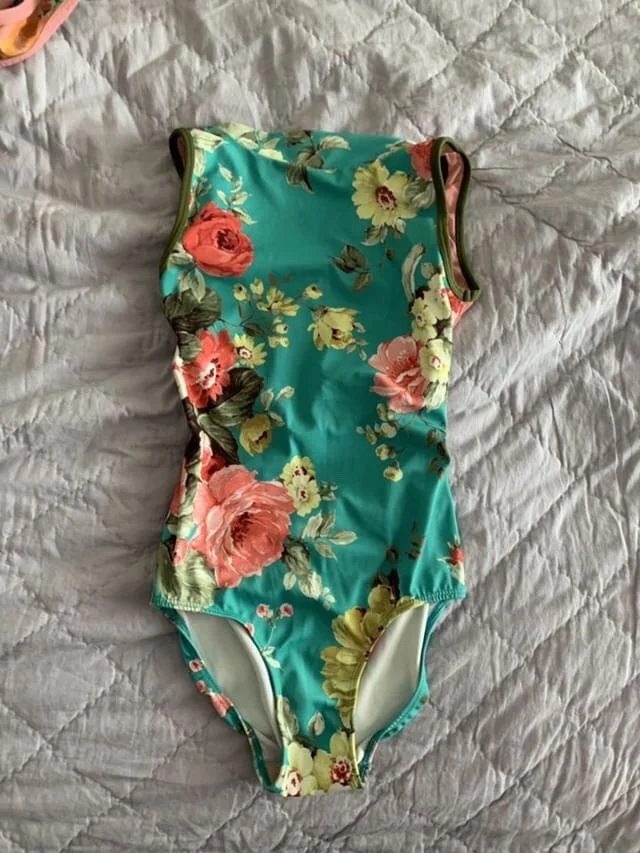 Floral bodysuit- drone overhead