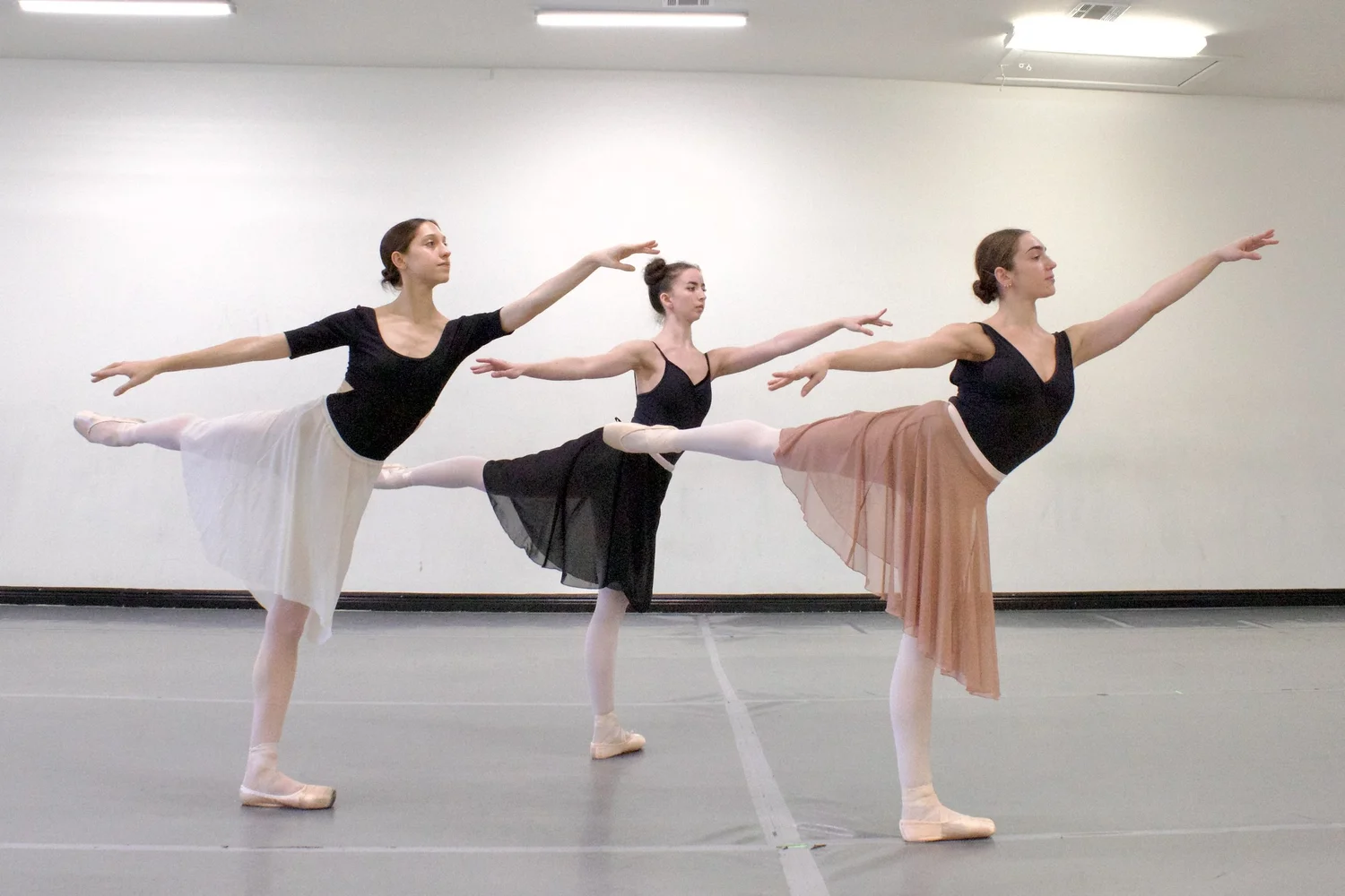 Ballet dancers in arabesque at Dance Loft on 14