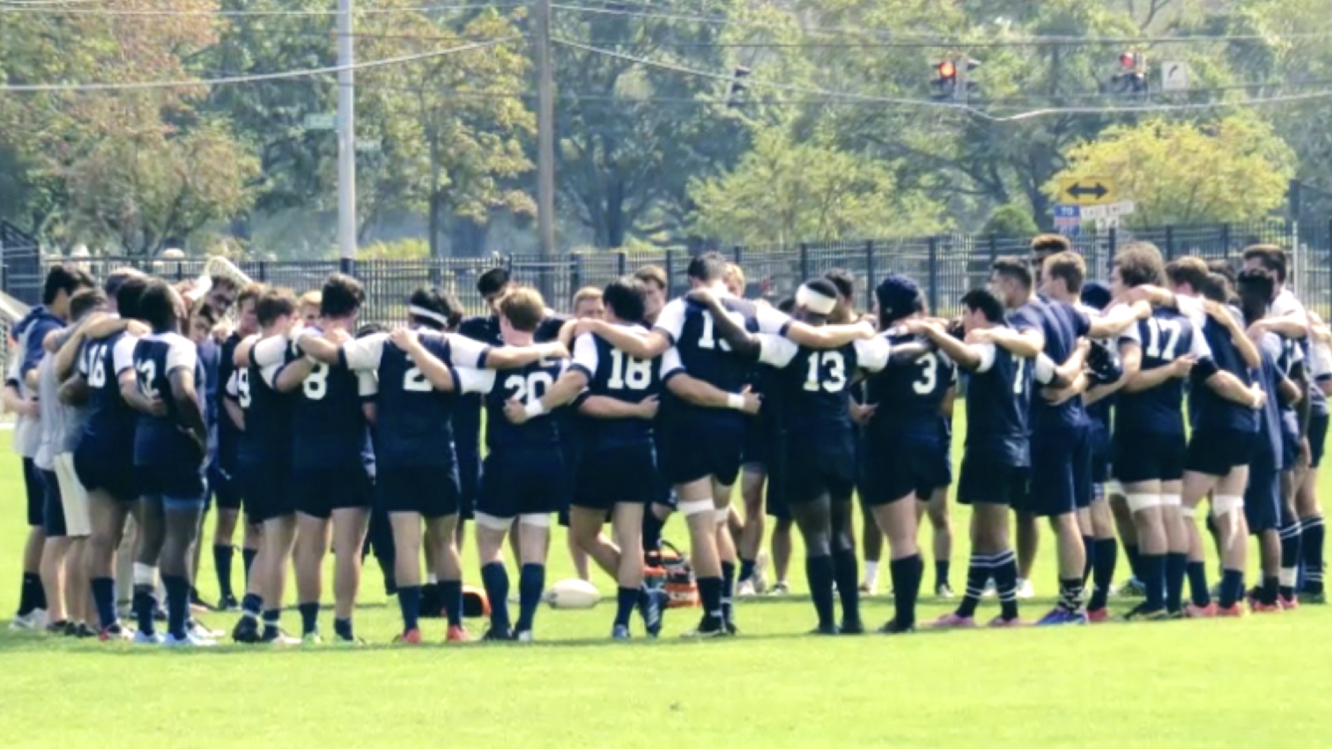 THE YALE RUGBY PLAYERS AFTER THE FINAL WHISTLE LAST SATURDAY