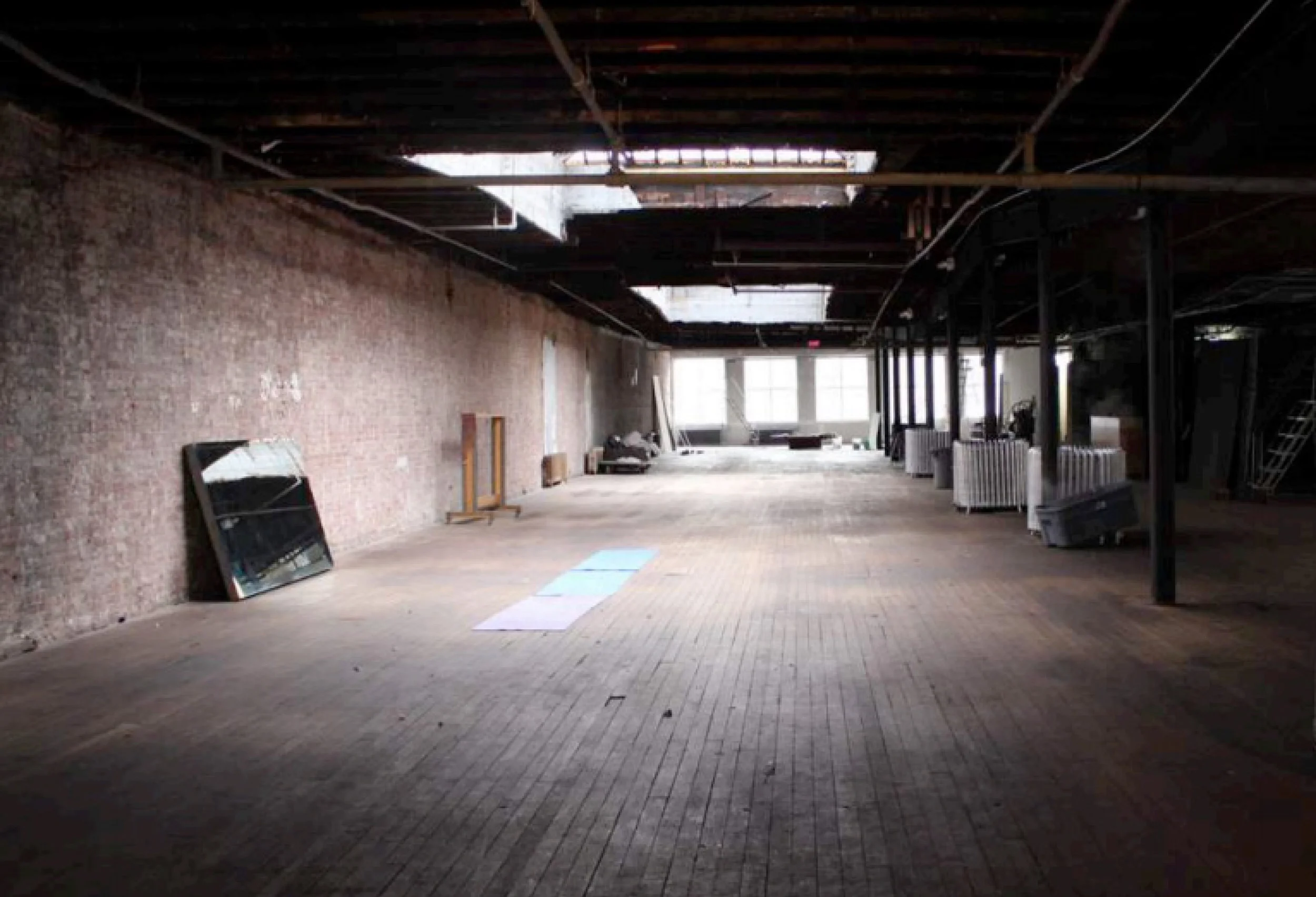 The empty loft space in SoHo, NYC for the presentation.