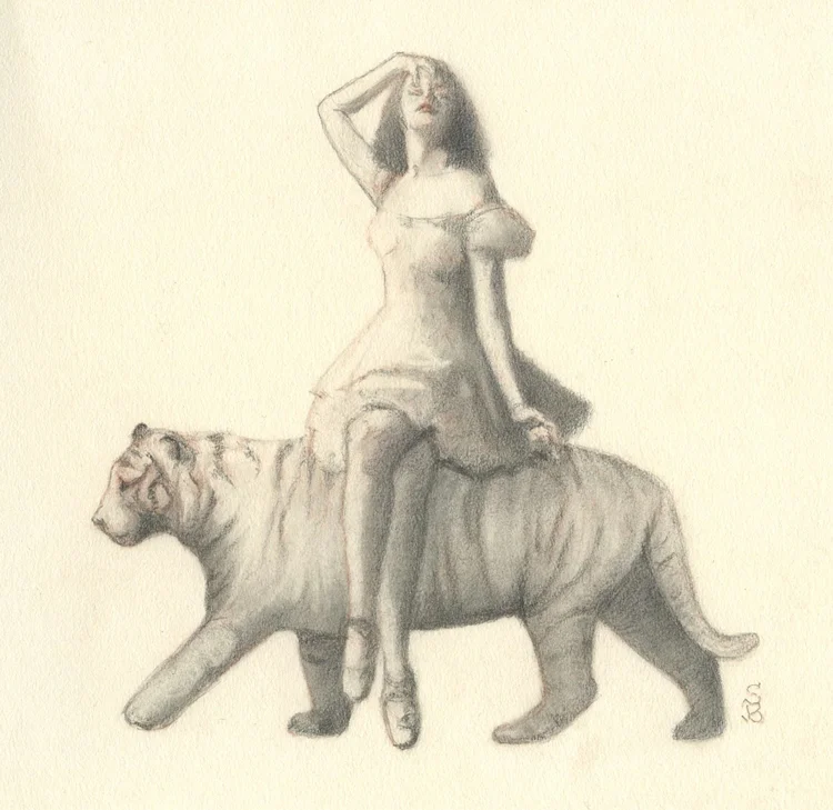 Tiger Girl, drawing