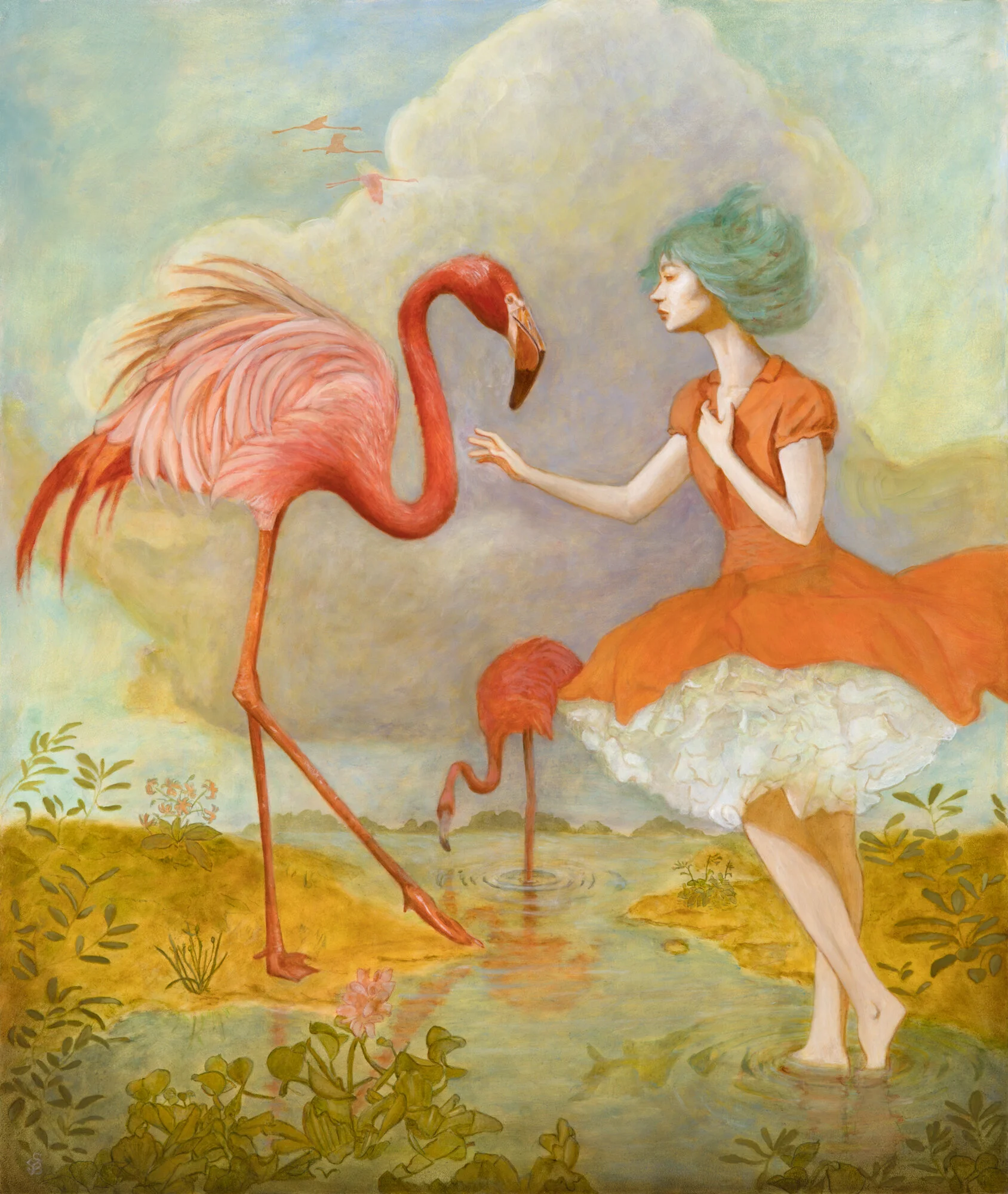 Flamingo Girl