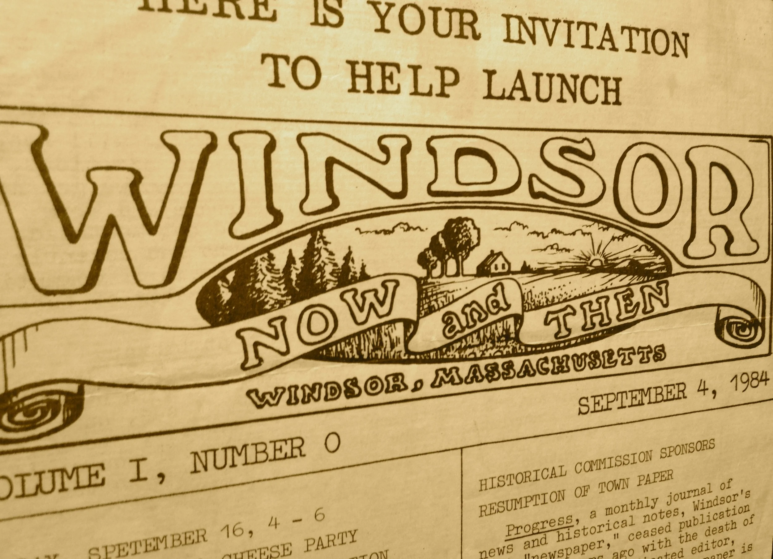 The first issue of Windsor Now & Then was published in September, 1984