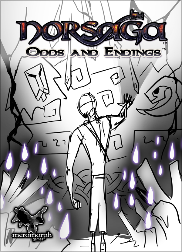 Fourth and final boxart sketch, featuring updated POV, posture, and mural.
