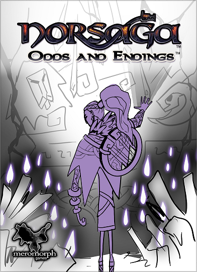 Draft of uncolored final boxart.