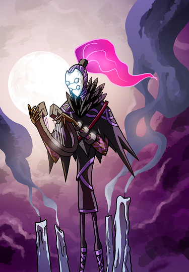 Final front-side art for Donwen's promo card.