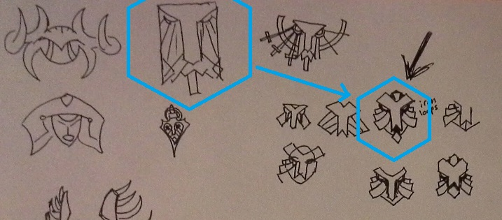 Watcher mask exploration. Each mask is based on the design of a god's masks.