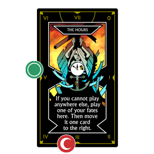 The Hours card with 5 points and 3 doom scored.
