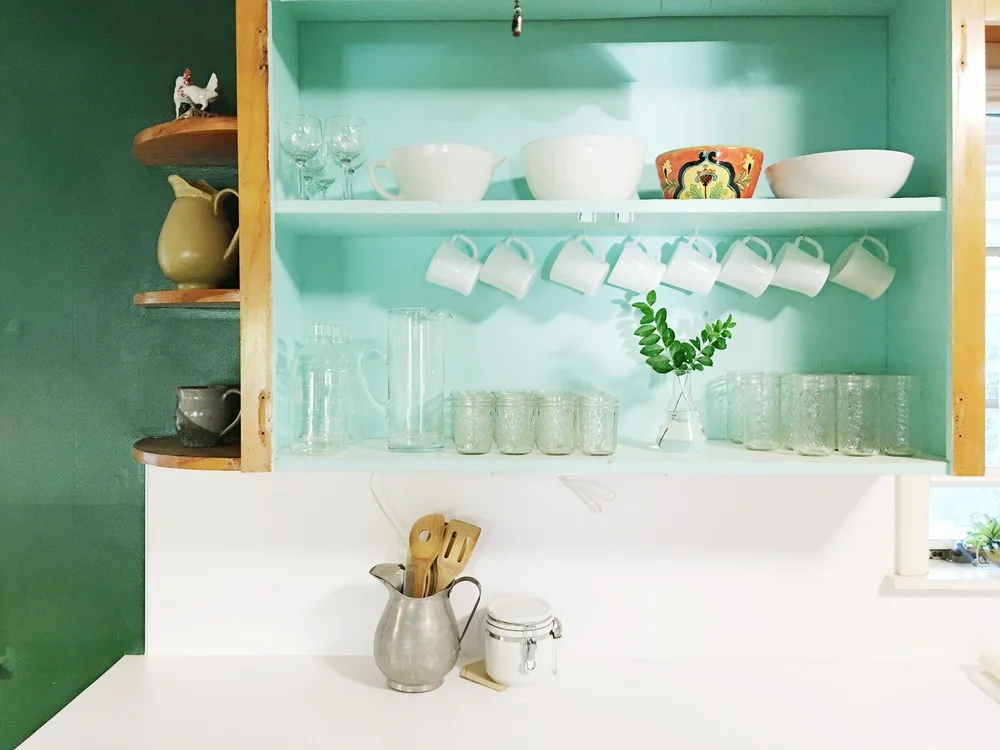 Easy Kitchen Update: Removing Palmer's Dated Upper Cabinet Doors