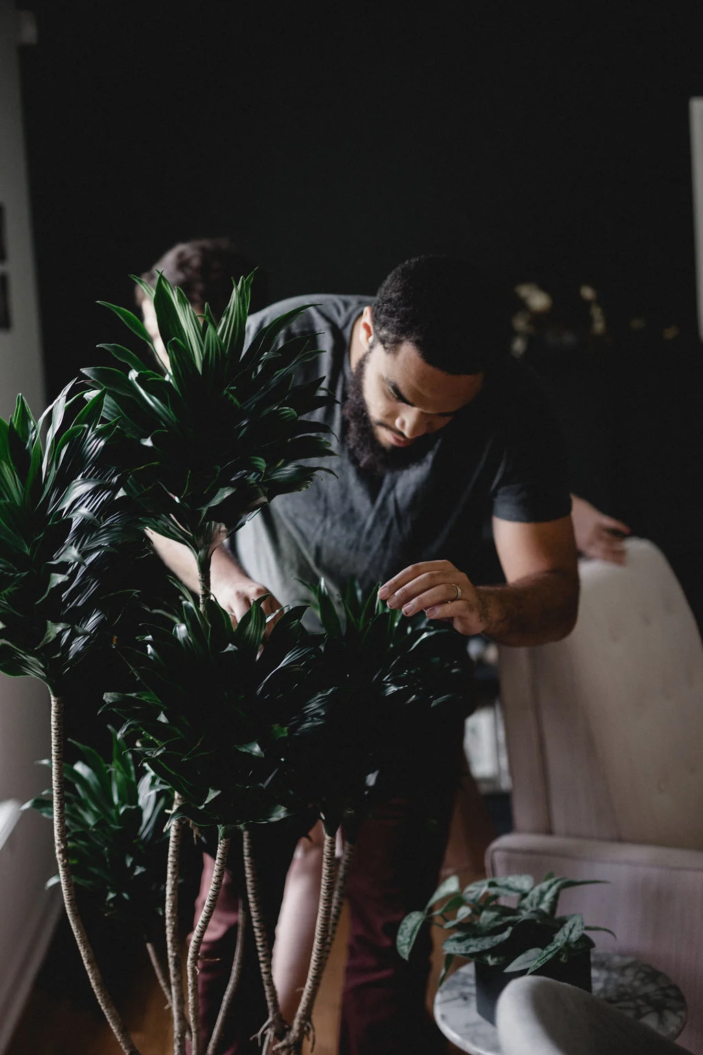 Tyler is an avid plant collector and enthusiast. // Photo credit: Monica Burgess Photography