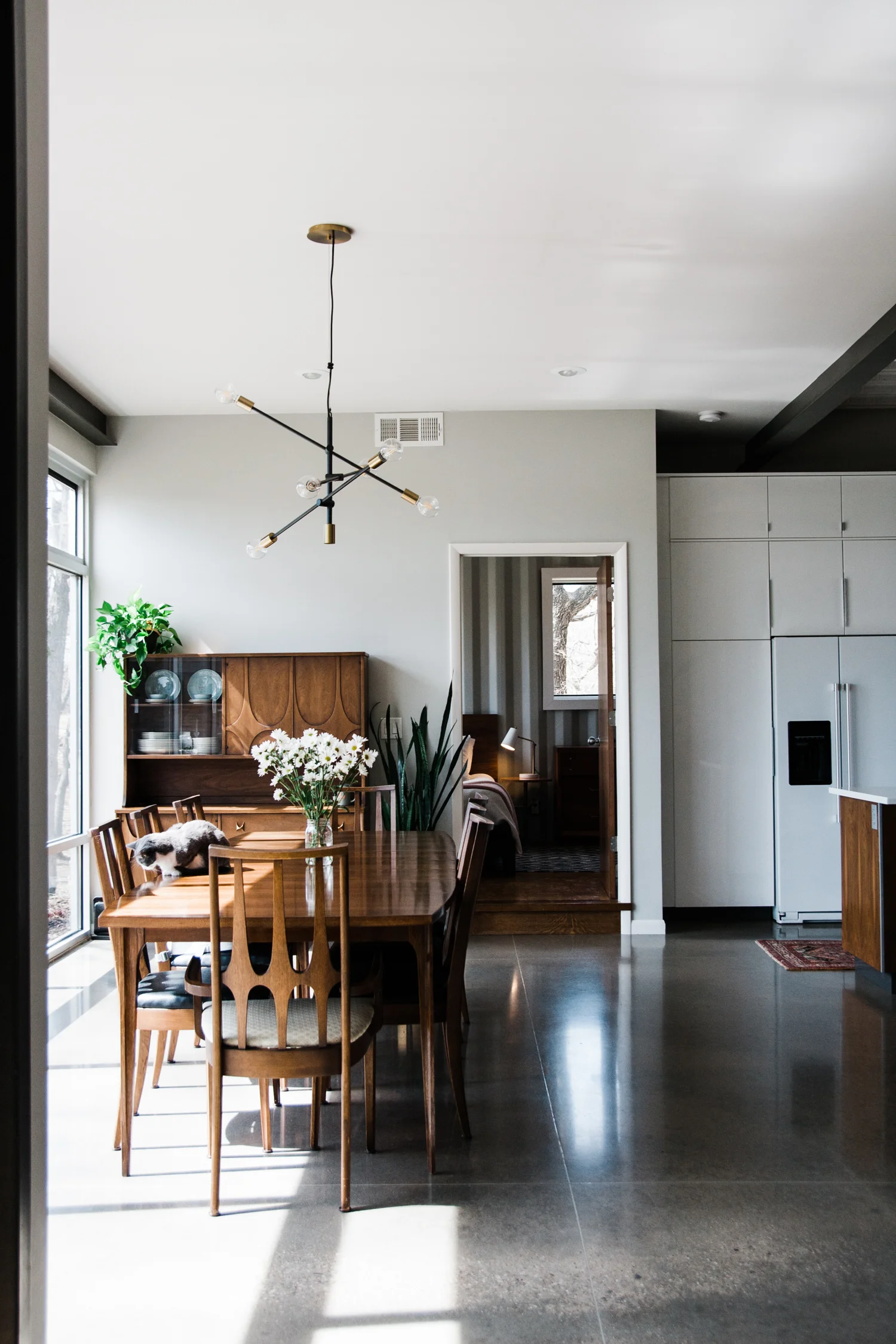 The view upon entering the Bright home.