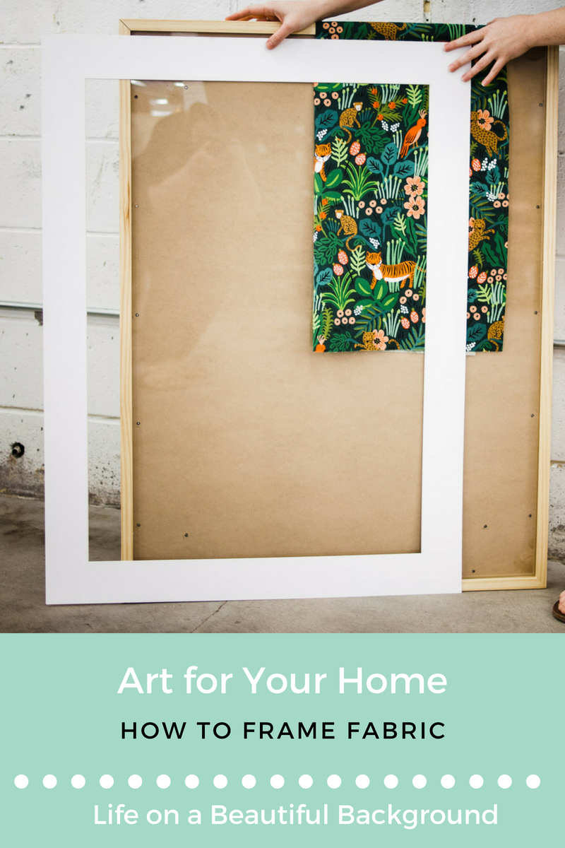Frame Withe Material How to Frame Fabric for Artwork in Your Home — Retro Den | Vintage ...