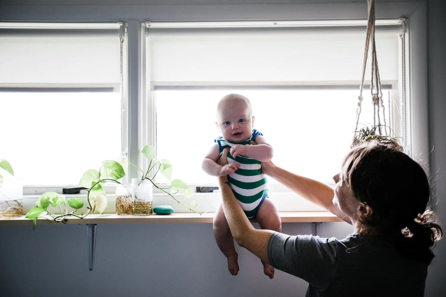 Babies are also nice to put on a plant shelf. (Just kidding–please do not leave them on plant shelves unattended.)