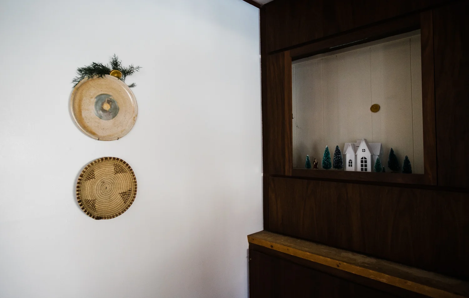 I’ve enjoyed creating tiny Christmas vignettes throughout my home again this year.