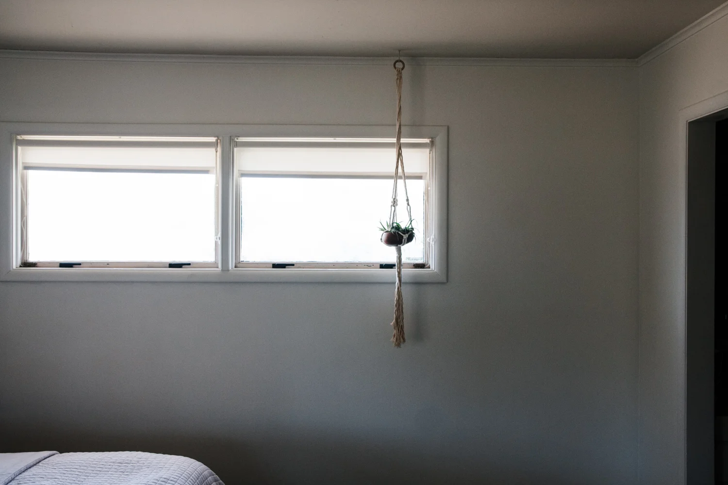 Before: my blank (boring) window wall