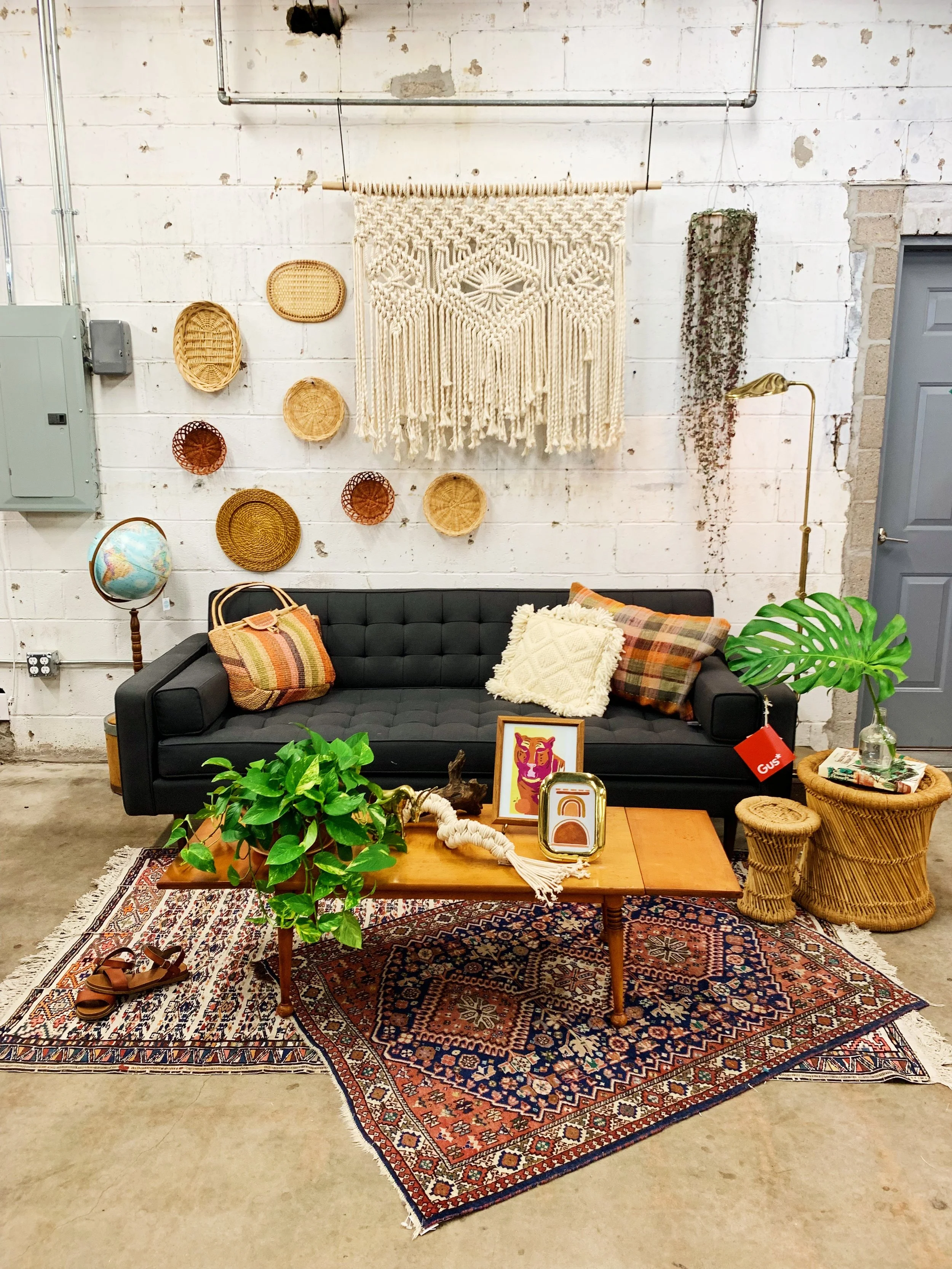 One Gus* Sofa, Three Ways: Bohemian, Moody Modern, and Plant Lady Style