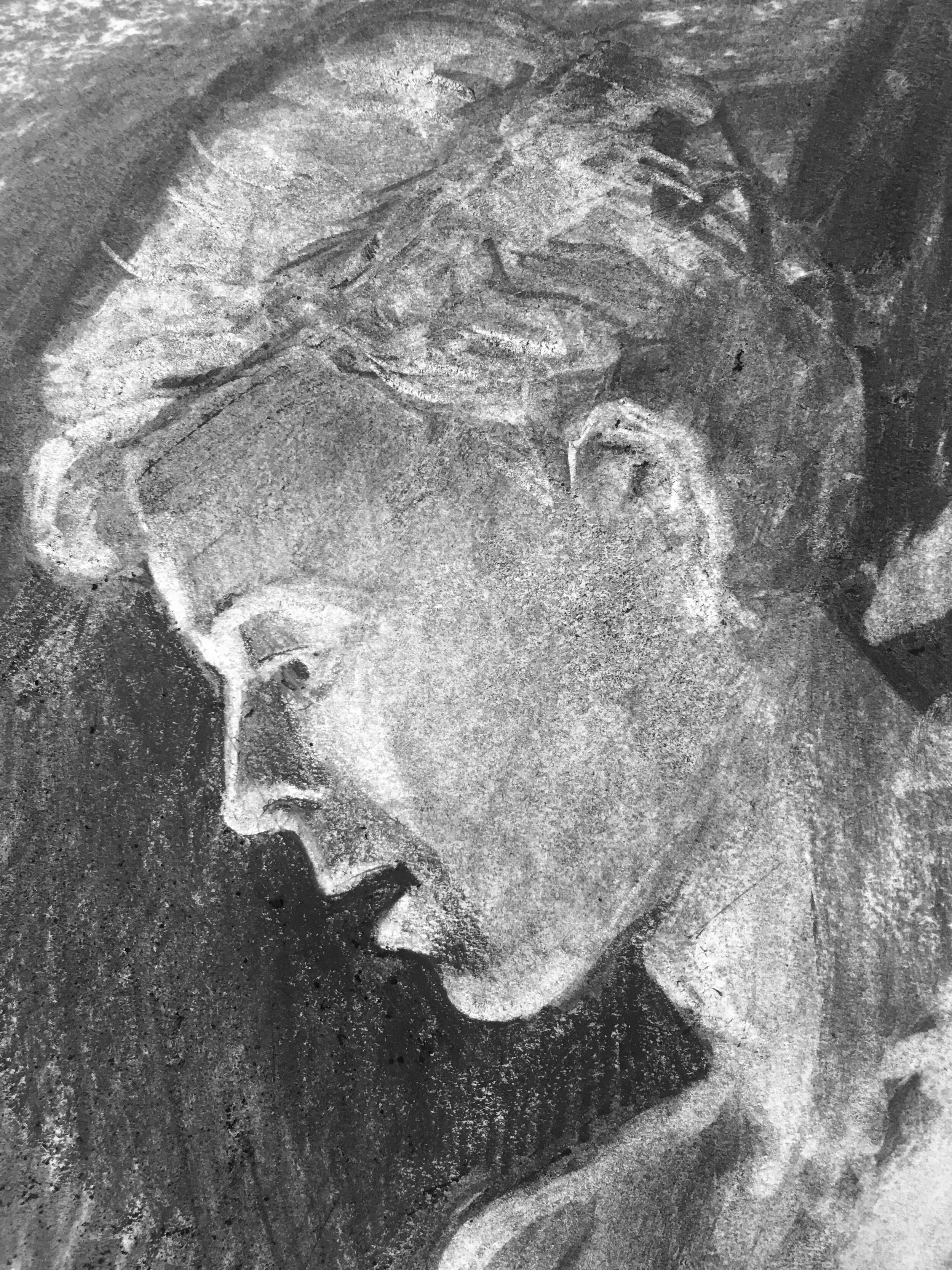 Youth, charcoal. 8 x 10
