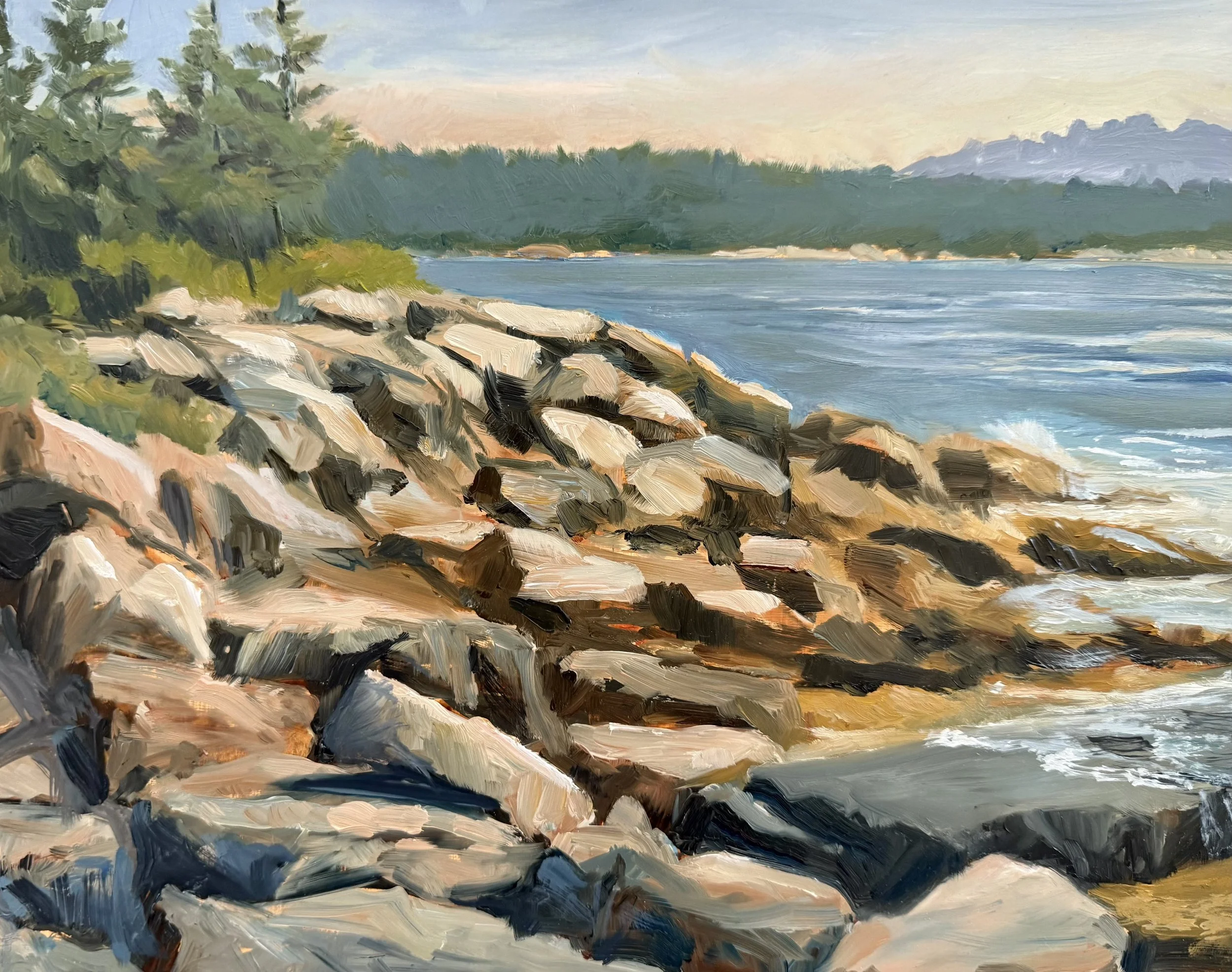 Schoodic Point, 11 x 14" oil