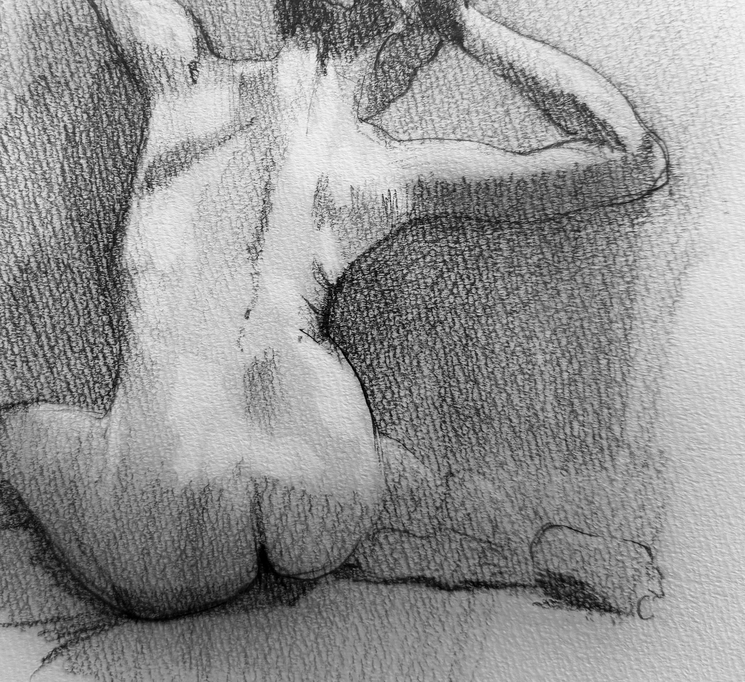  Back 1, 12 × 12”, graphite 