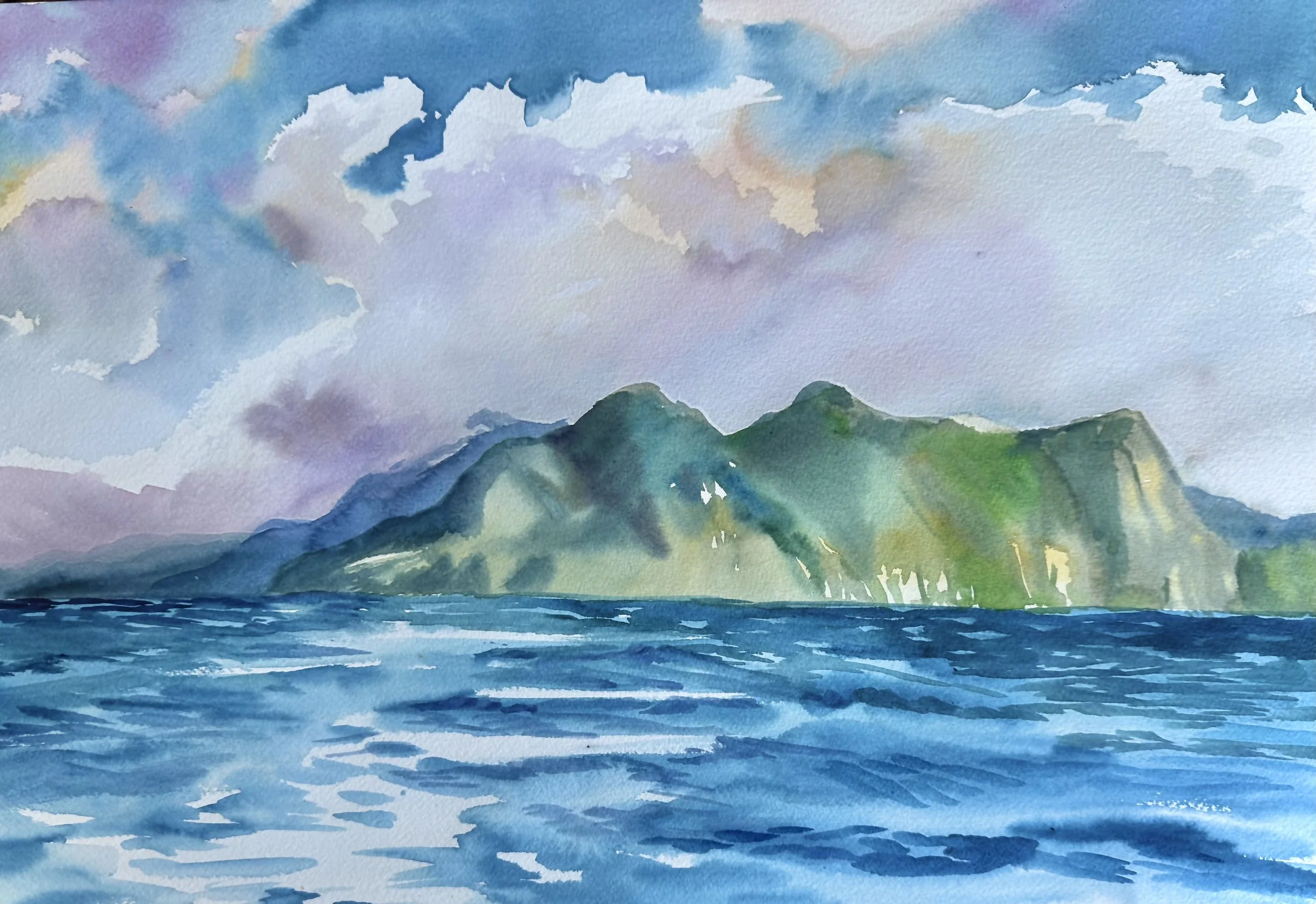 In our wake, Dominica, 16 x 20", watercolor