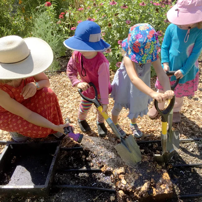 Spreading Worm Compost in the Garden