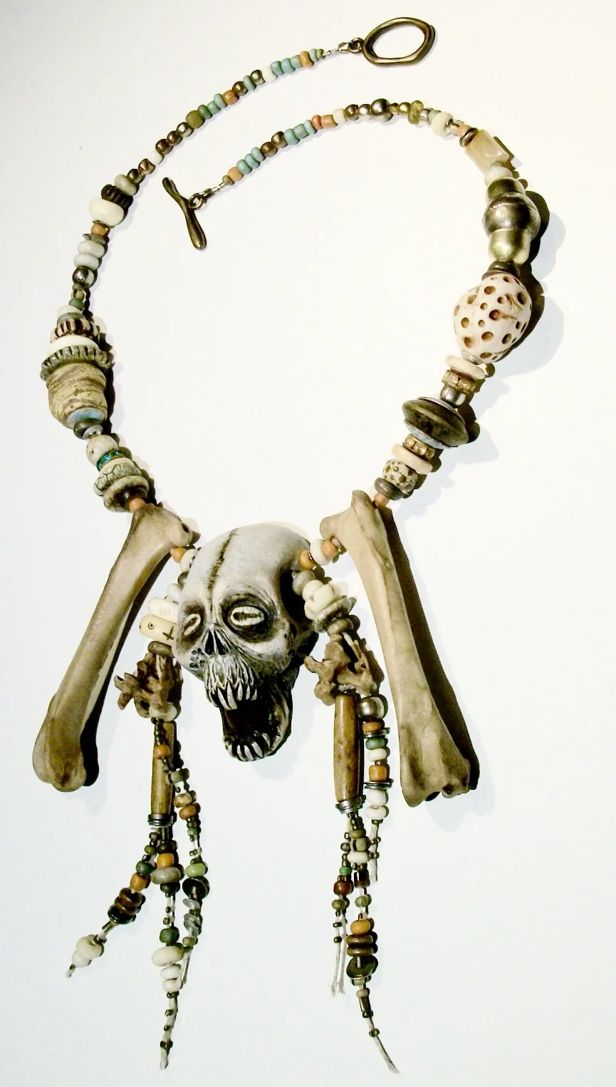 Shaman Voodoo ZombieHead Necklace