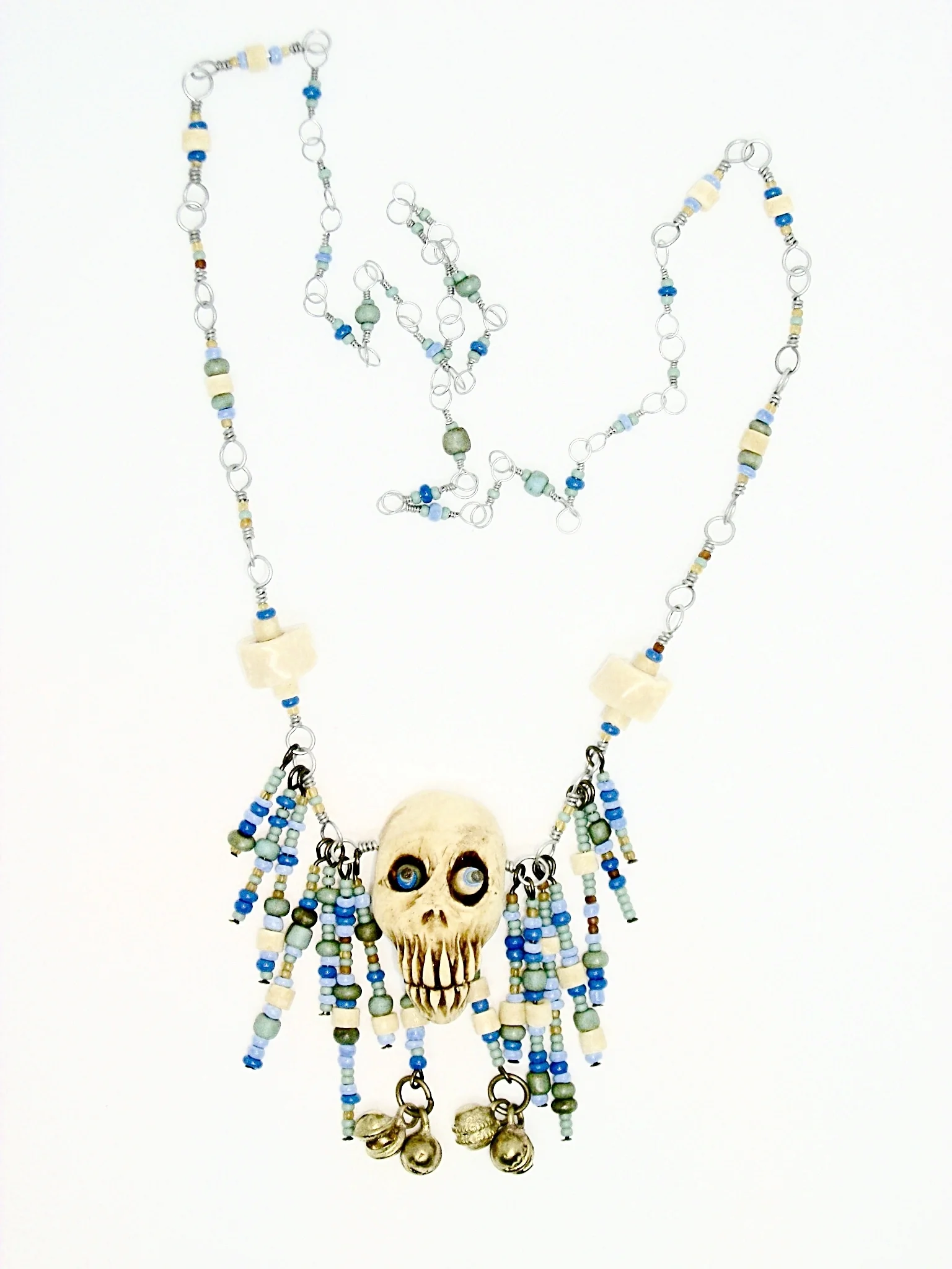 Skeleton Rosary ZombieHead Necklace
