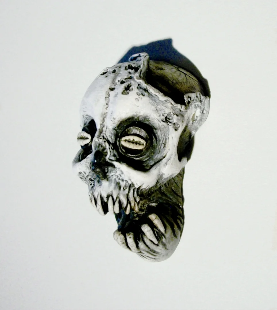 Voodoo Shadow Man ZombieHead Pendant