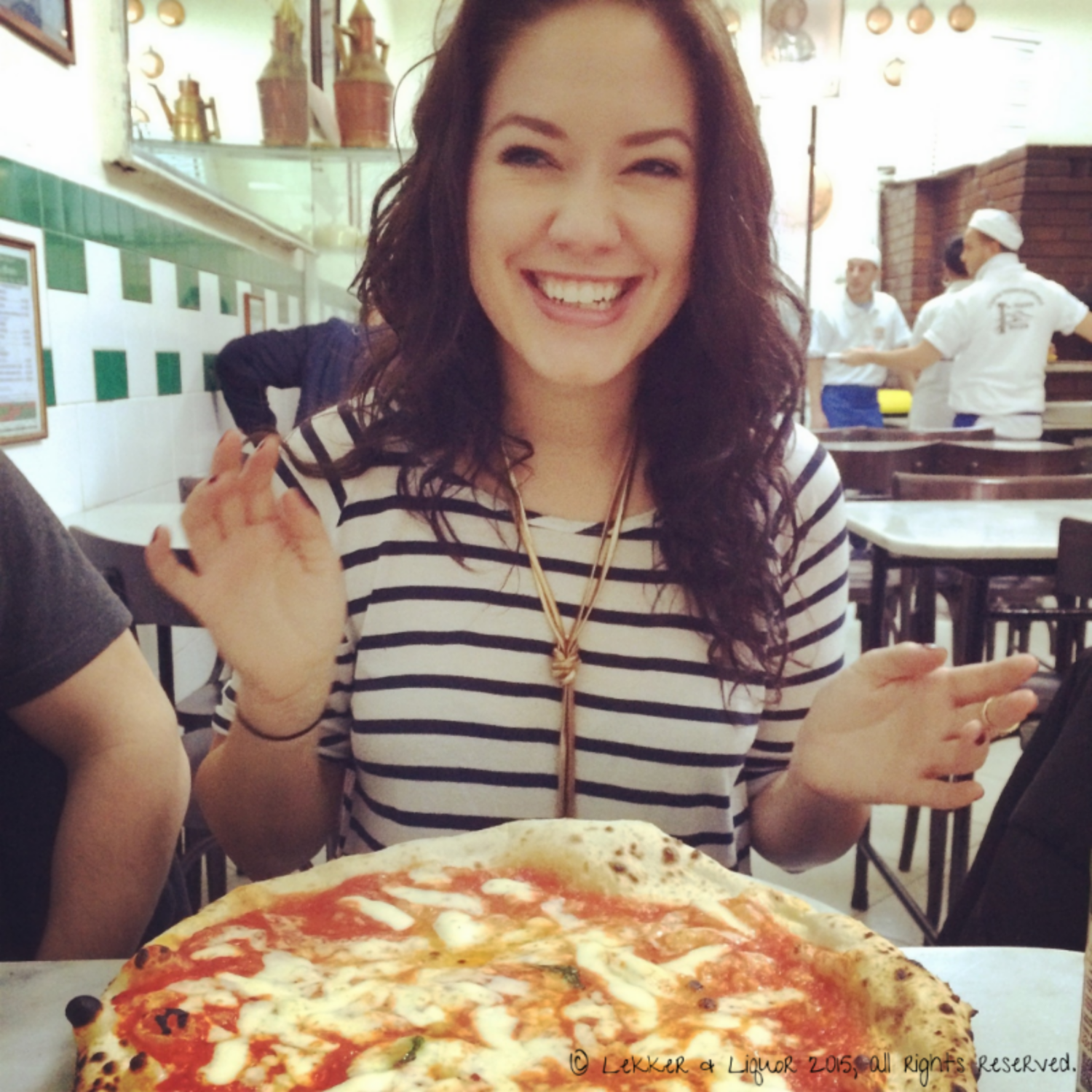  ...dis me. (Last year. I have blonde hair again. But I really like this picture because it shows how happy pizza makes me.)