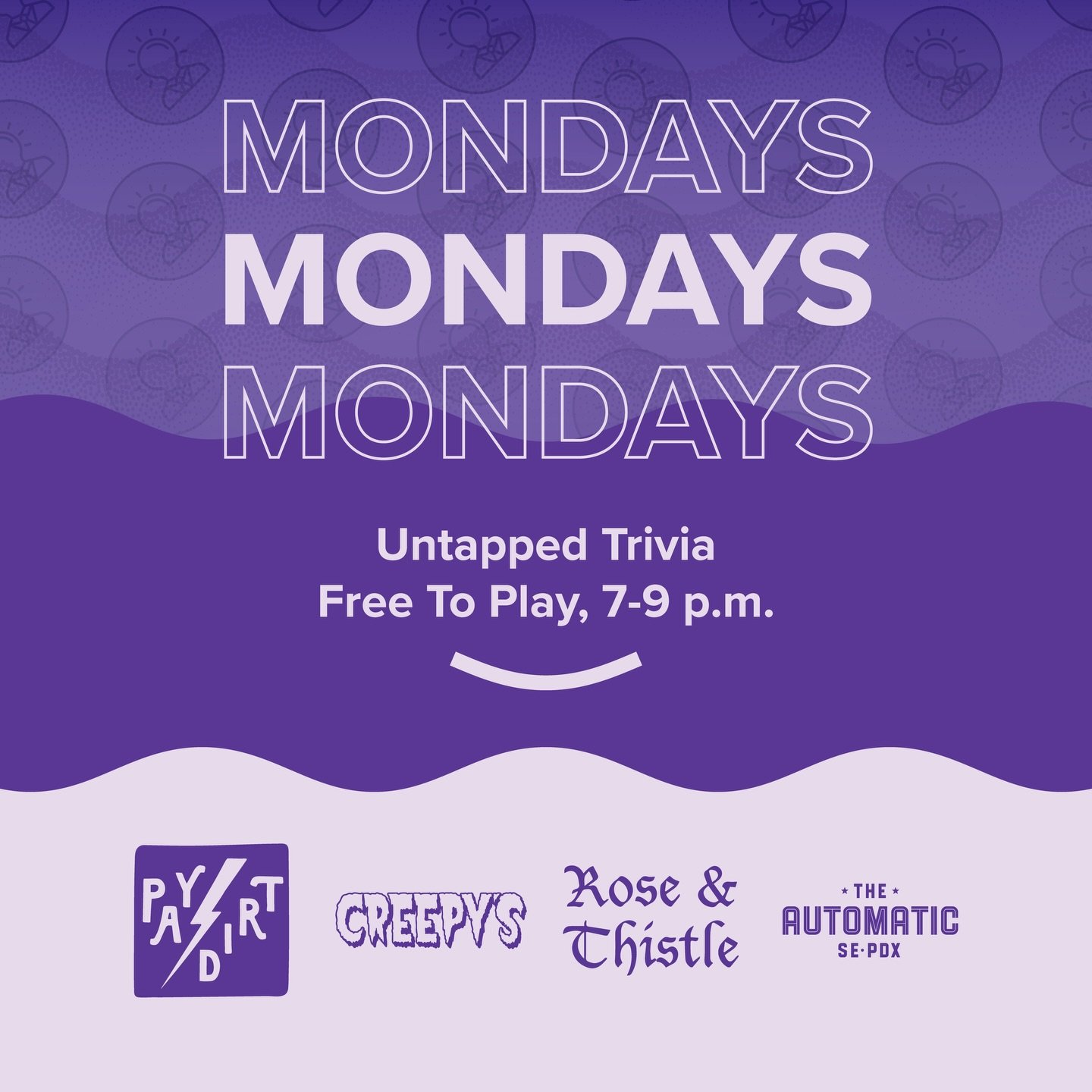 Happy Monday 😃 View our Monday trivia schedule below! 🔗 Use the link in our bio to learn more, and to nominate @untappedtrivia for &ldquo;Best Trivia Night&rdquo; in @willametteweek &rsquo;s Best of Portland 2026 Readers Poll.

** 3/30/26 is a 5th 