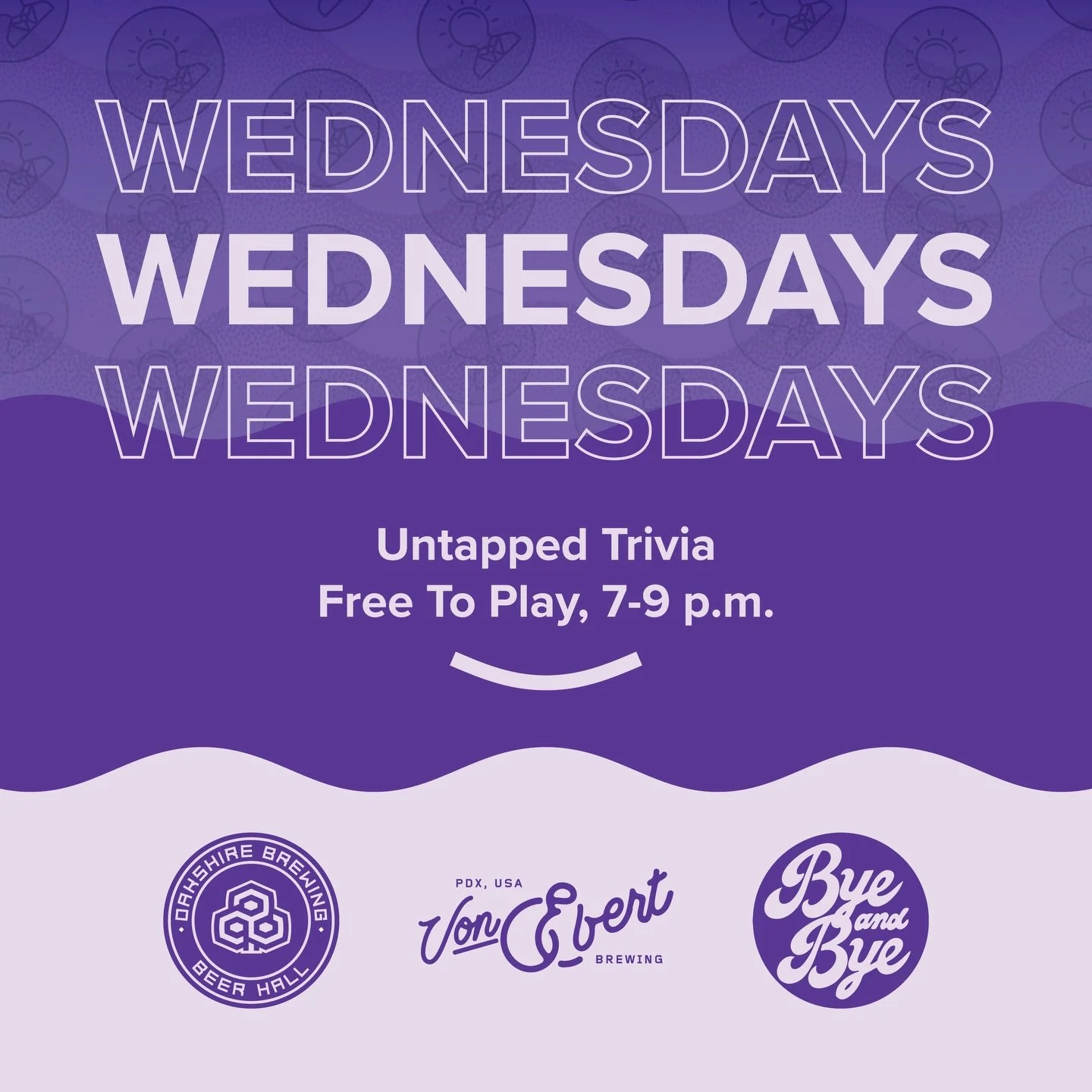 Hump Day Trivia 🤪 View our Wednesday trivia schedule below! Free to play, 7-9 p.m.

🔗 Use the link in our bio to learn more, and to nominate @untappedtrivia for &ldquo;Best Trivia Night&rdquo; in @willametteweek &rsquo;s Best of Portland 2026 Reade