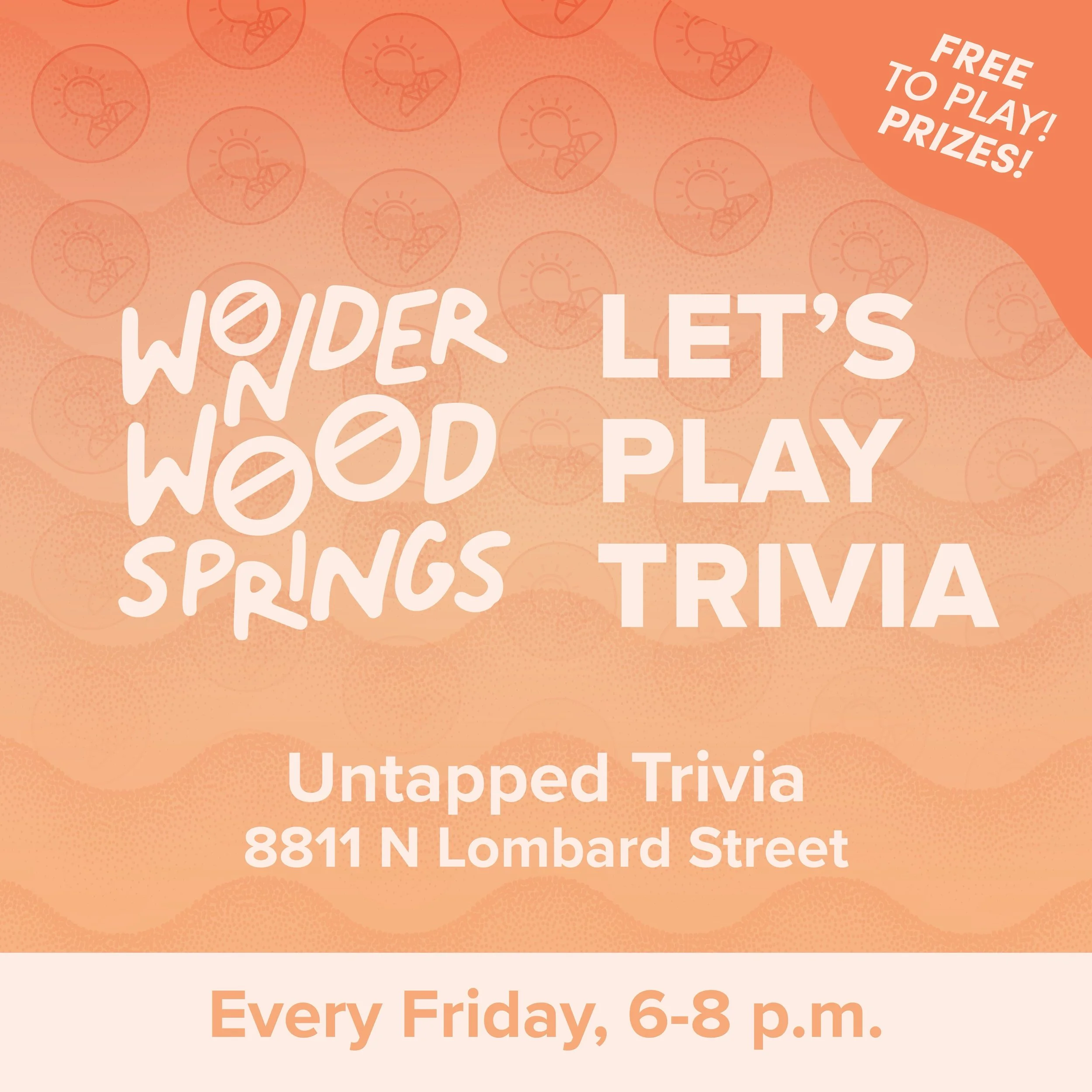 Eat, drink, and play trivia at Wonderwood Springs, Portland&rsquo;s fantasy-themed, immersive, cartoon tavern and cafe designed by local artist Mike Bennett, every Friday, 6-8 p.m.

@untappedtrivia is always free to play with prizes. @wonderwoodsprin