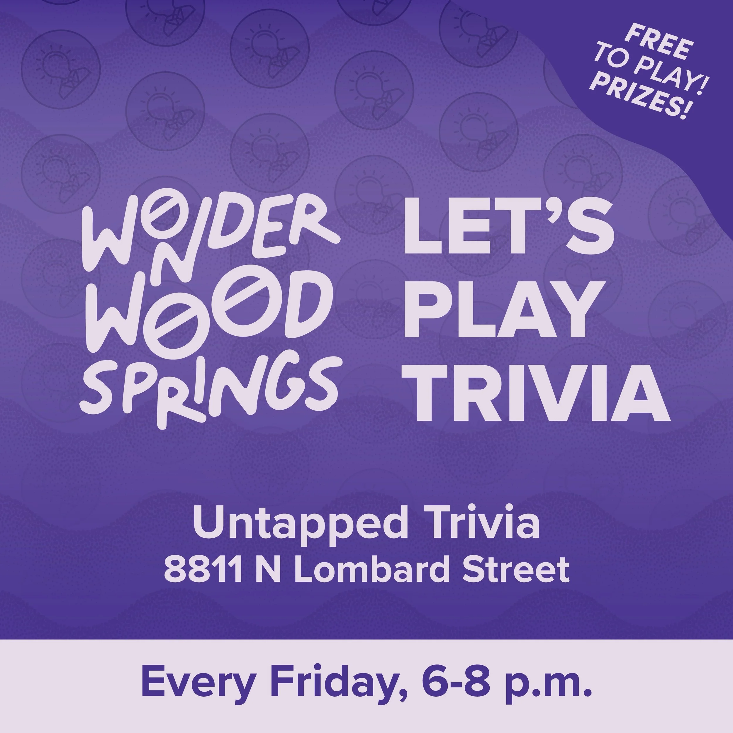 Free Bar Trivia Fridays at Wonderwood Springs, Portland&rsquo;s fantasy-themed, immersive, cartoon tavern and cafe designed by local artist Mike Bennett.

Eat, drink, and win prizes at @untappedtrivia &mdash;&nbsp;@wonderwoodsprings is located at is 