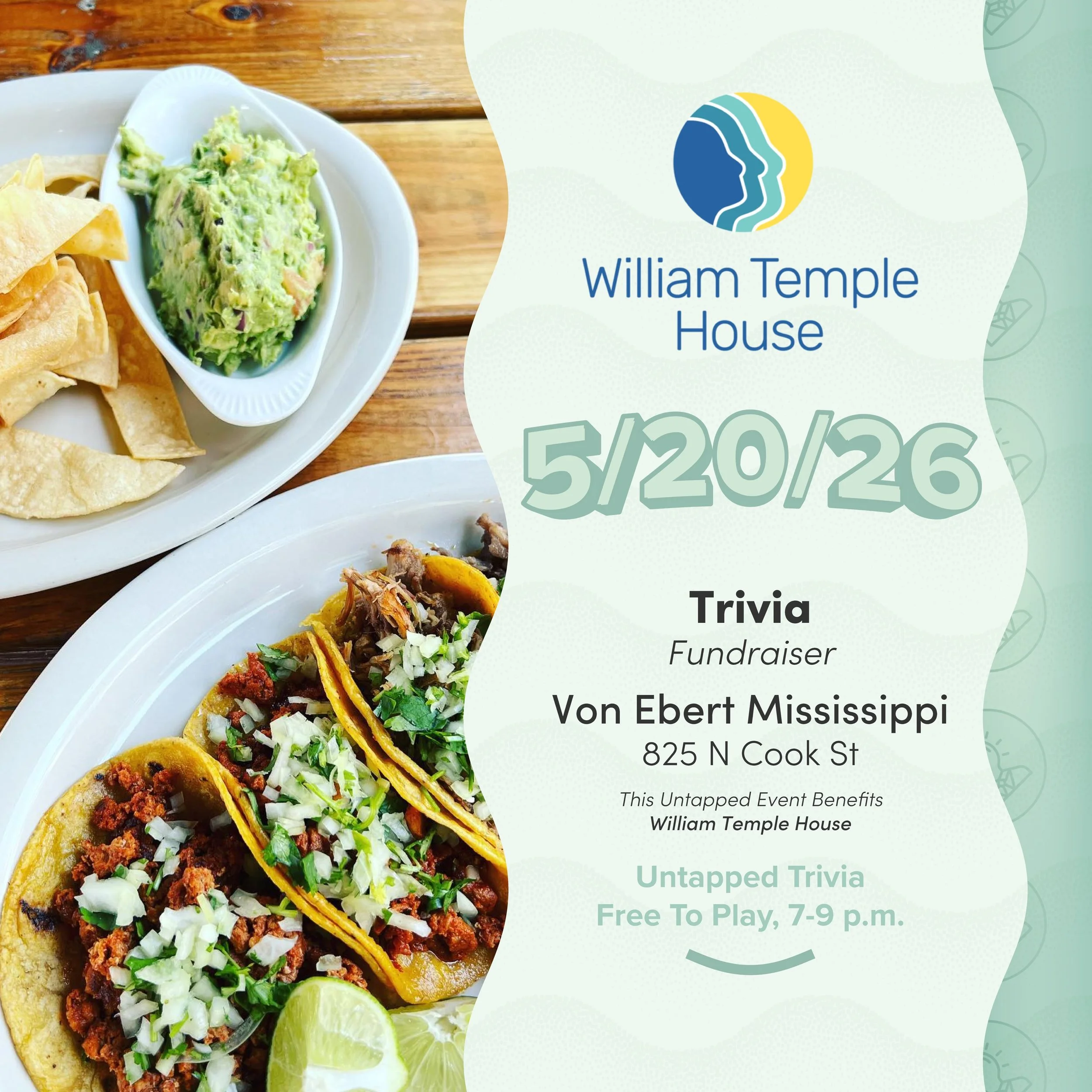 On Tap 5/20/26 &mdash; Happy Wednesday! Join us at Von Ebert on Mississippi for trivia and to raise some funds for @williamtemplehouse 

@vebrewing&nbsp;is located at 825 N Cook St, Portland, OR 97227.

Link to Donate in Bio