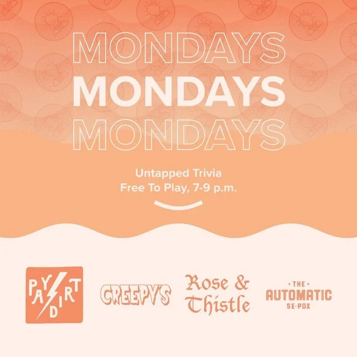 Happy Monday 😃 three shows this evening 5/25 with @rileyburrowsofficial performing at Automatic Bar! We will be back at Paydirt June 1st. Full schedule below.

🔗 Use the link in our bio to learn more, and to vote @untappedtrivia for &ldquo;Best Tri