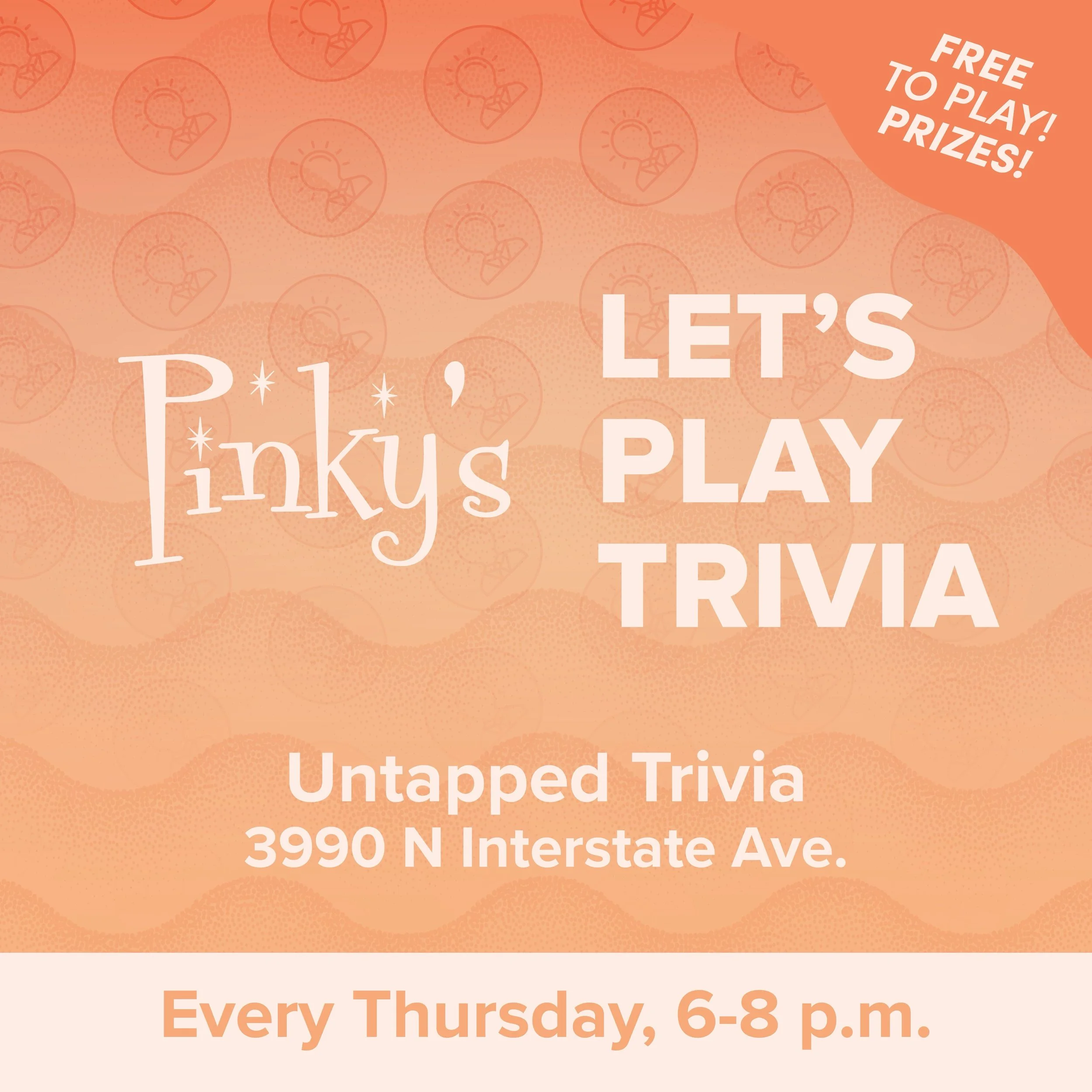 Trivia at Pinky&rsquo;s Pizza &amp; Whiskey Bar is every Thursday, 6-8 p.m.

@untappedtrivia is always free to play with prizes. @pinkys.pizza is located at 3990 N Interstate Ave, Portland, OR 97227.

🔗 Use the link in our bio to learn more, and to 