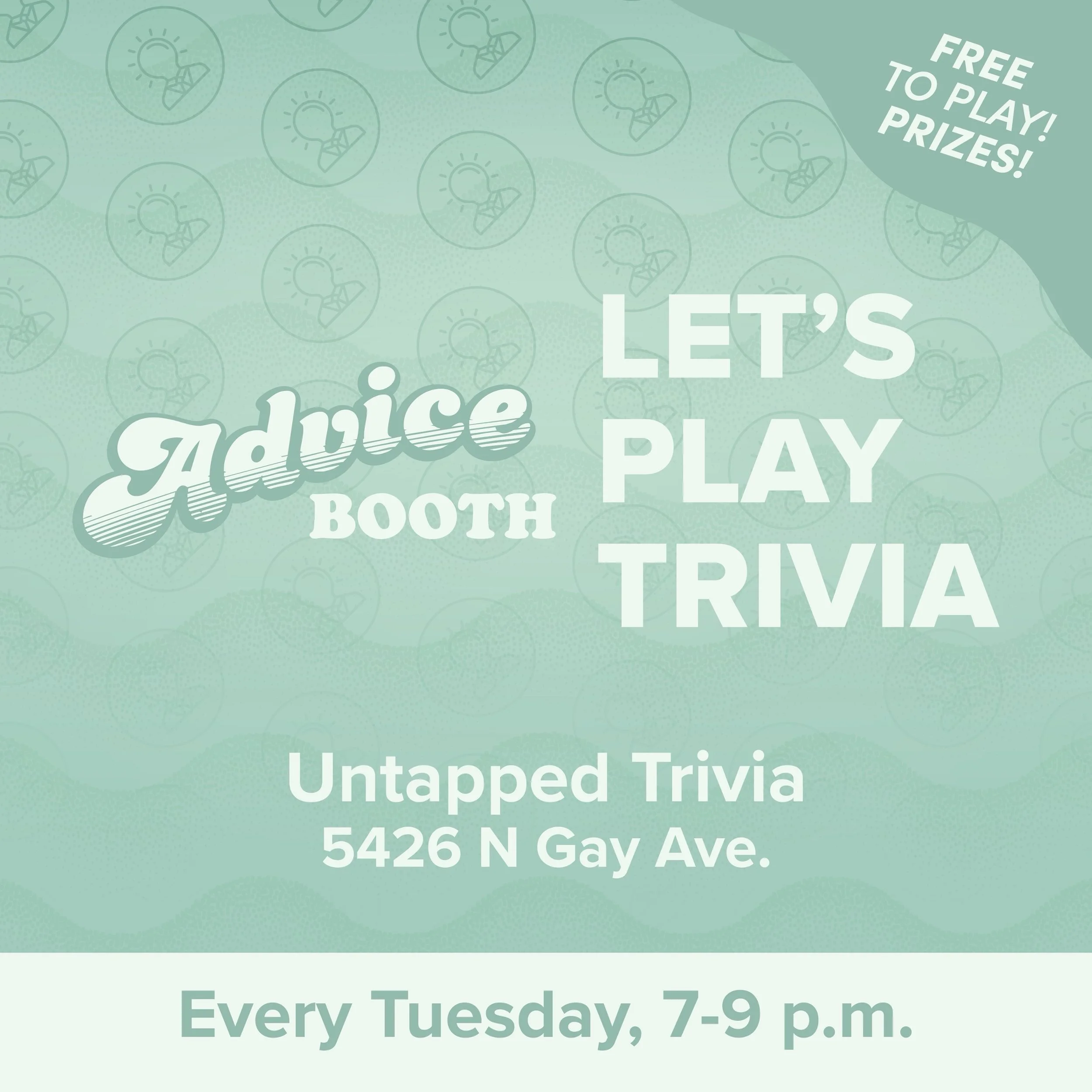 Free Trivia Tuesdays, 7-9 p.m. Eat, drink, and play bar trivia at Advice Booth.

@adviceboothpdx&nbsp;is located at 5426 N Gay Ave Portland, OR, 97217 in the Overlook neighborhood of North Portland.

🔗 Use the link in our bio to learn more, and to v