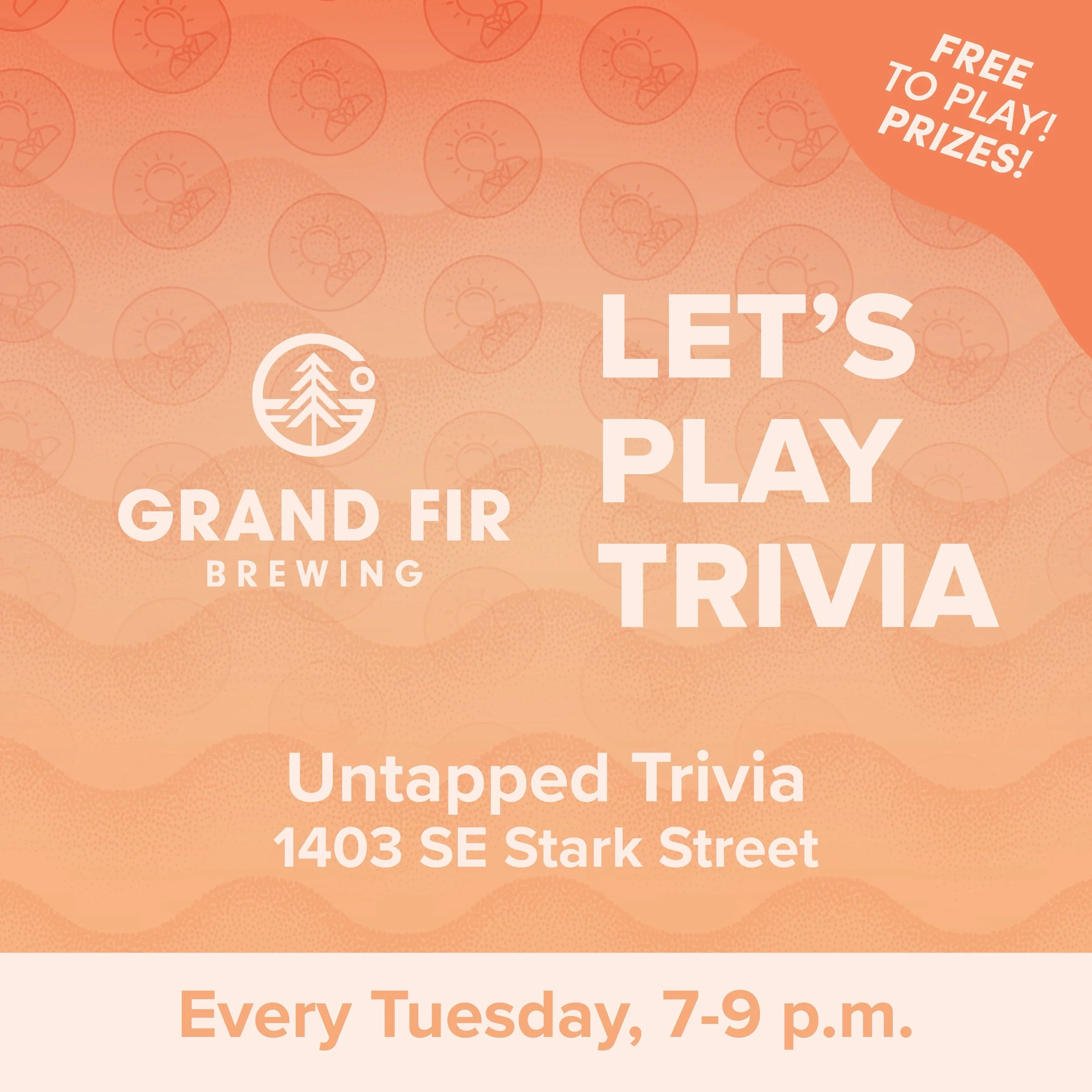 Free Trivia Tuesdays, 7-9 p.m. Eat, drink, and play bar trivia at Grand Fir Brewing.

@grandfirbrewing&nbsp;is located at 1403 SE Stark Street, Portland, OR 97214 in the Buckman neighborhood of Southeast Portland.

🔗 Use the link in our bio to learn